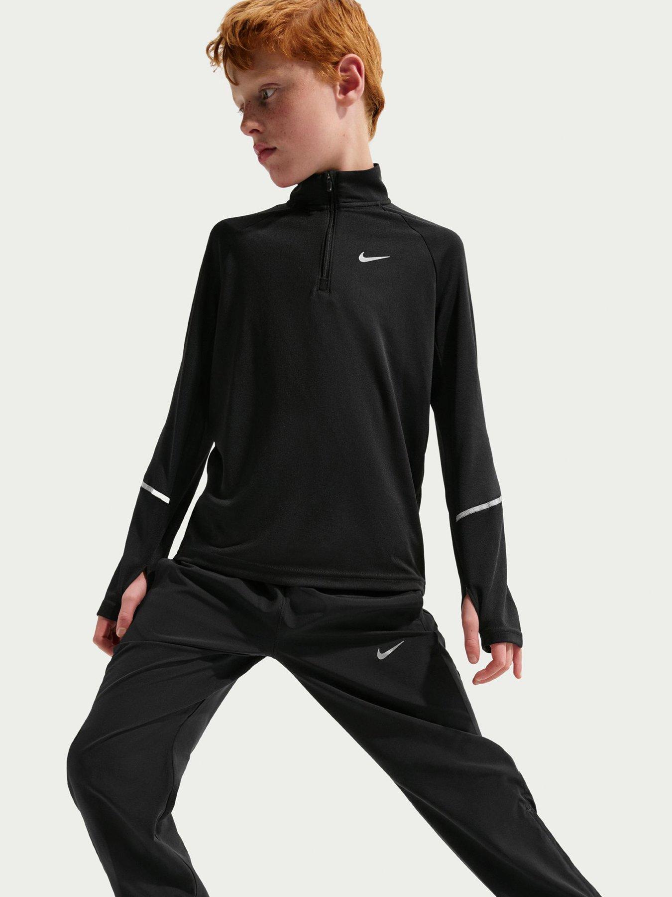 Image 3 of 5 of Nike Junior Boys Dri-FIT Miler Woven Pants - Black