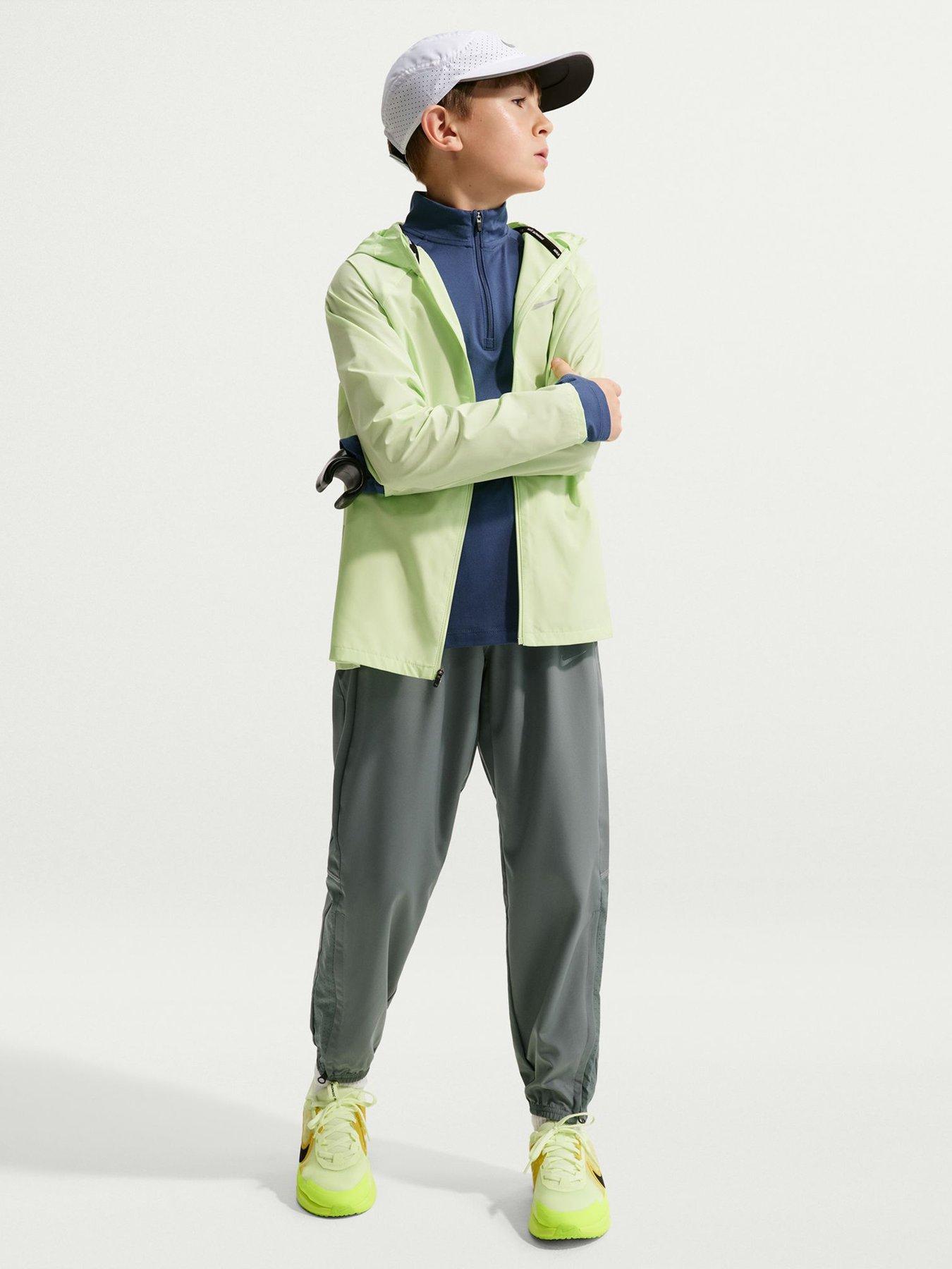 Image 1 of 6 of Nike Junior Boys Dri-FIT Miler Woven Pants - Grey