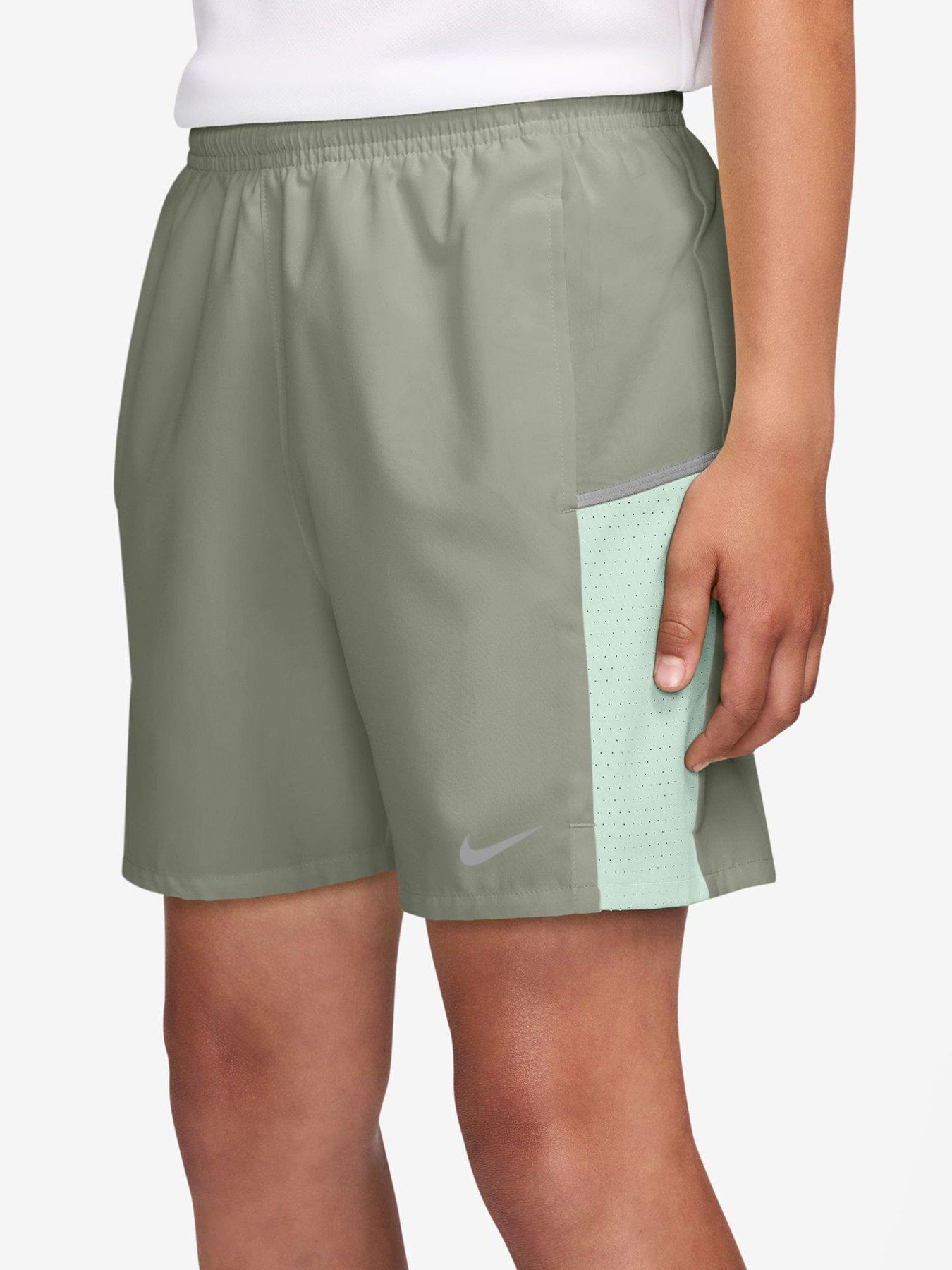 nike-junior-boys-dri-fit-training-shorts-greenfront