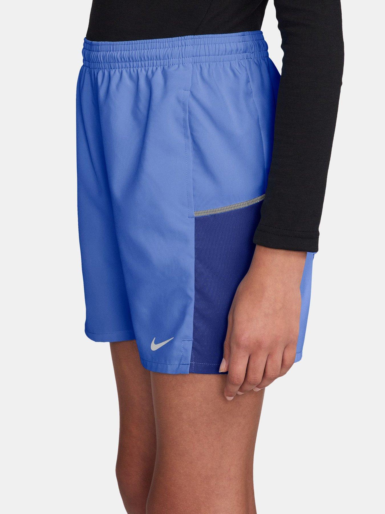 nike-junior-boys-dri-fit-training-shorts-bluefront