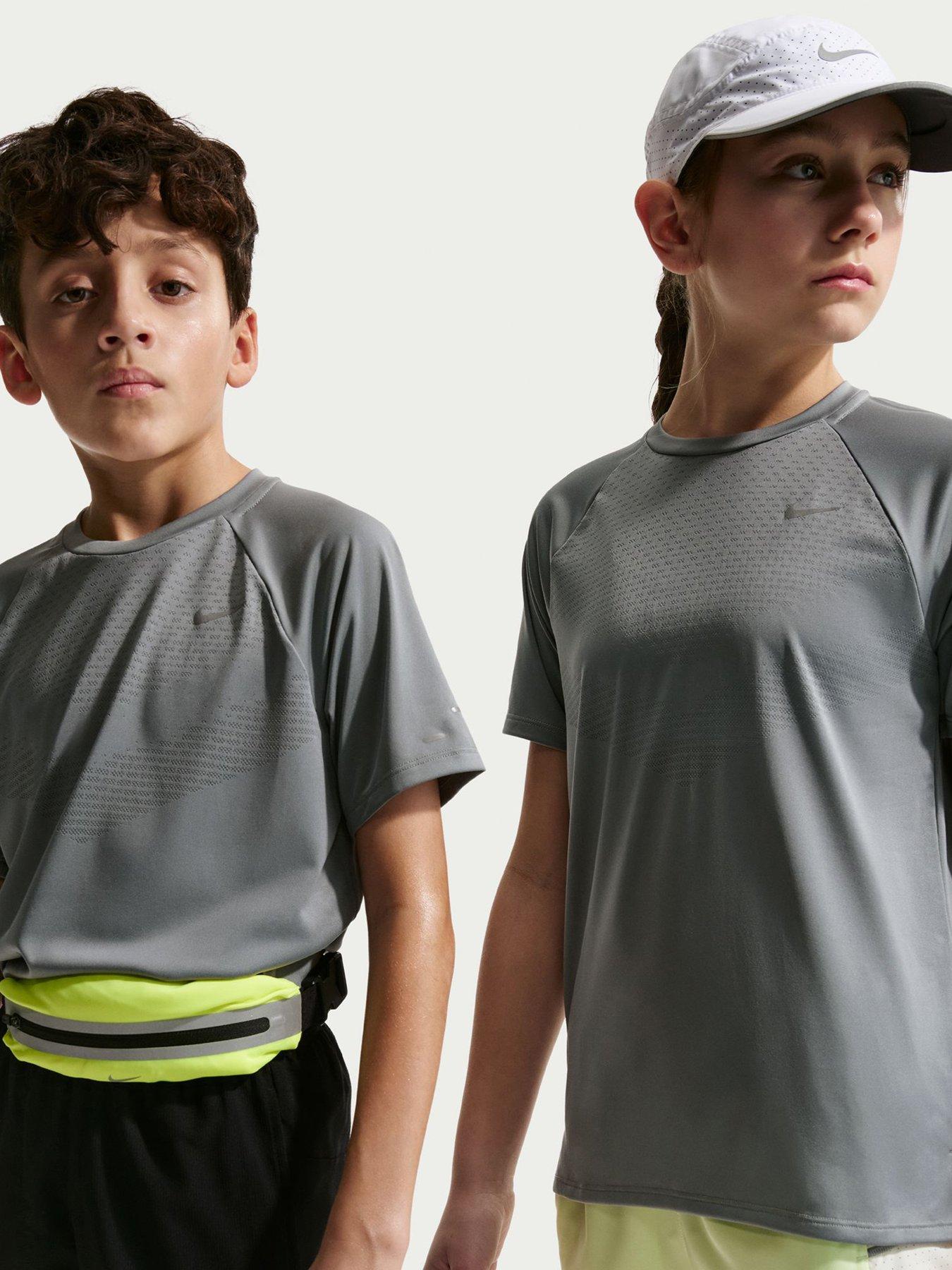 Image 1 of 7 of Nike Junior Boys Dri-FIT Short Sleeve Top - Grey