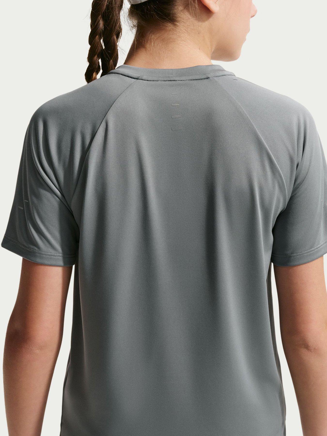 Image 5 of 7 of Nike Junior Boys Dri-FIT Short Sleeve Top - Grey