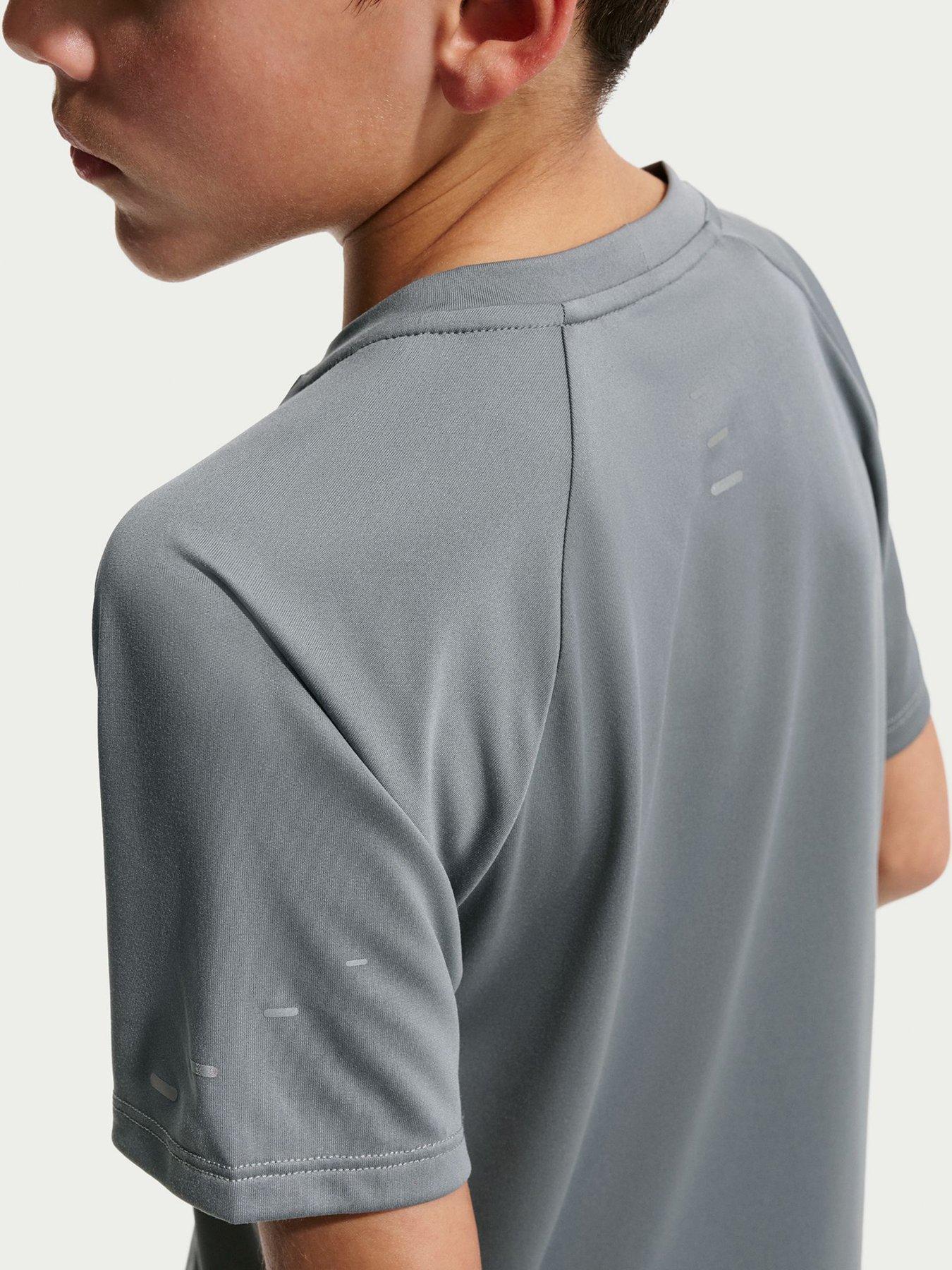 Image 6 of 7 of Nike Junior Boys Dri-FIT Short Sleeve Top - Grey