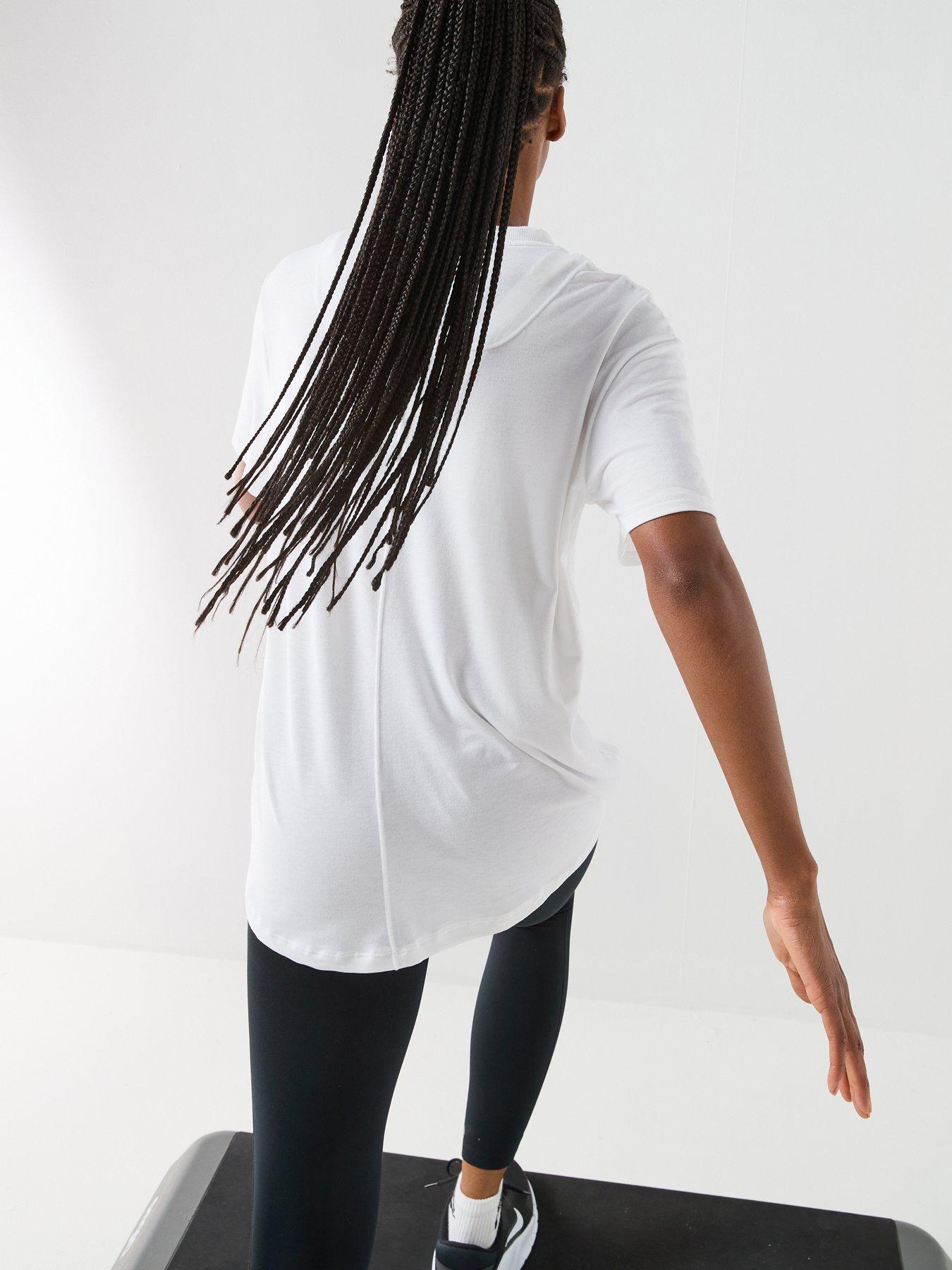 Image 2 of 7 of Nike Womens Training One Relaxed Dri-FIT T-Shirt - White