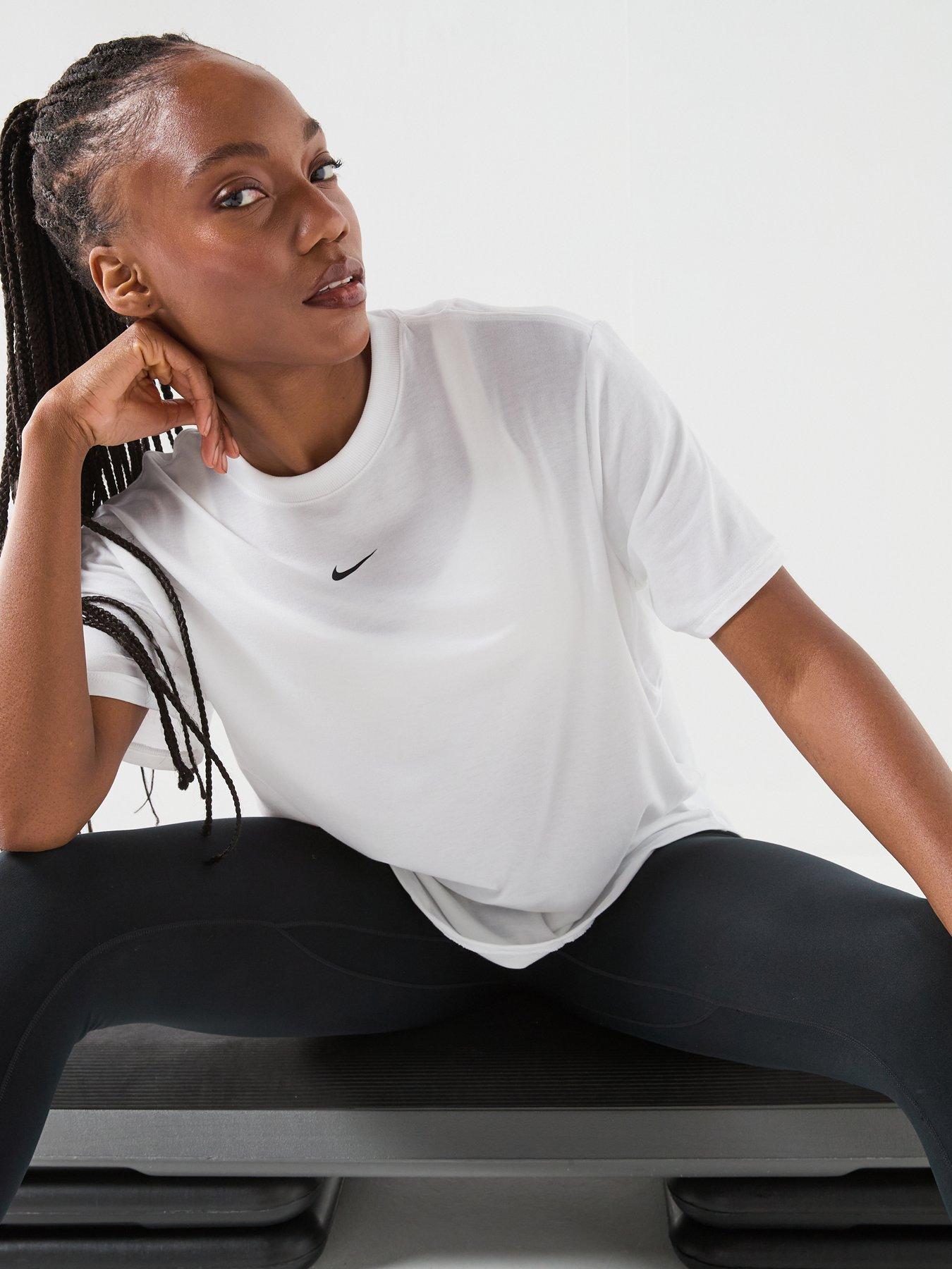 Image 5 of 7 of Nike Womens Training One Relaxed Dri-FIT T-Shirt - White