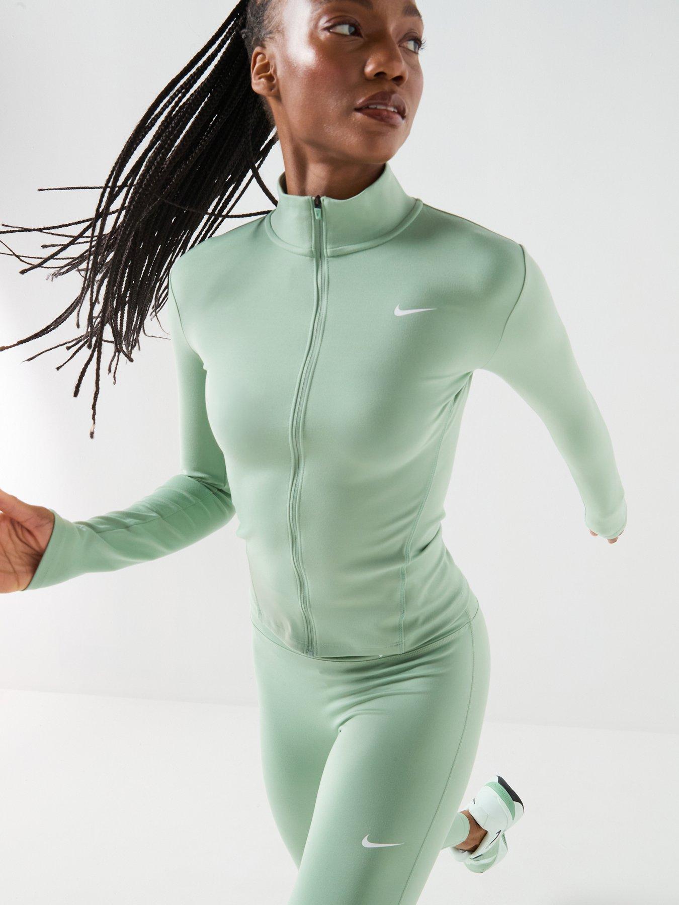 Nike Womens Training One Dri-FIT Full Zip Fitted Jacket - Green