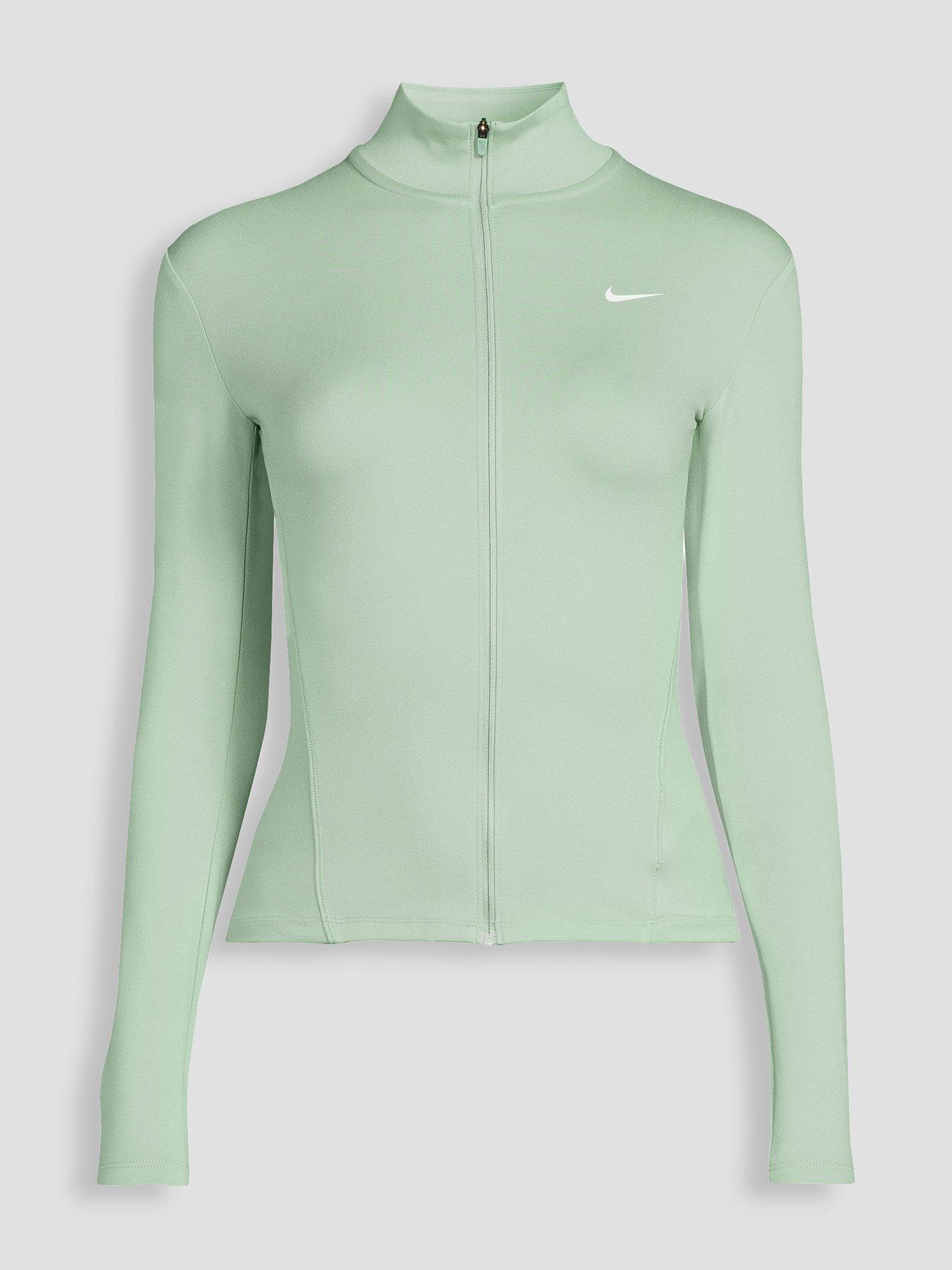 Image 7 of 7 of Nike Womens Training One Dri-FIT Full Zip Fitted Jacket - Green