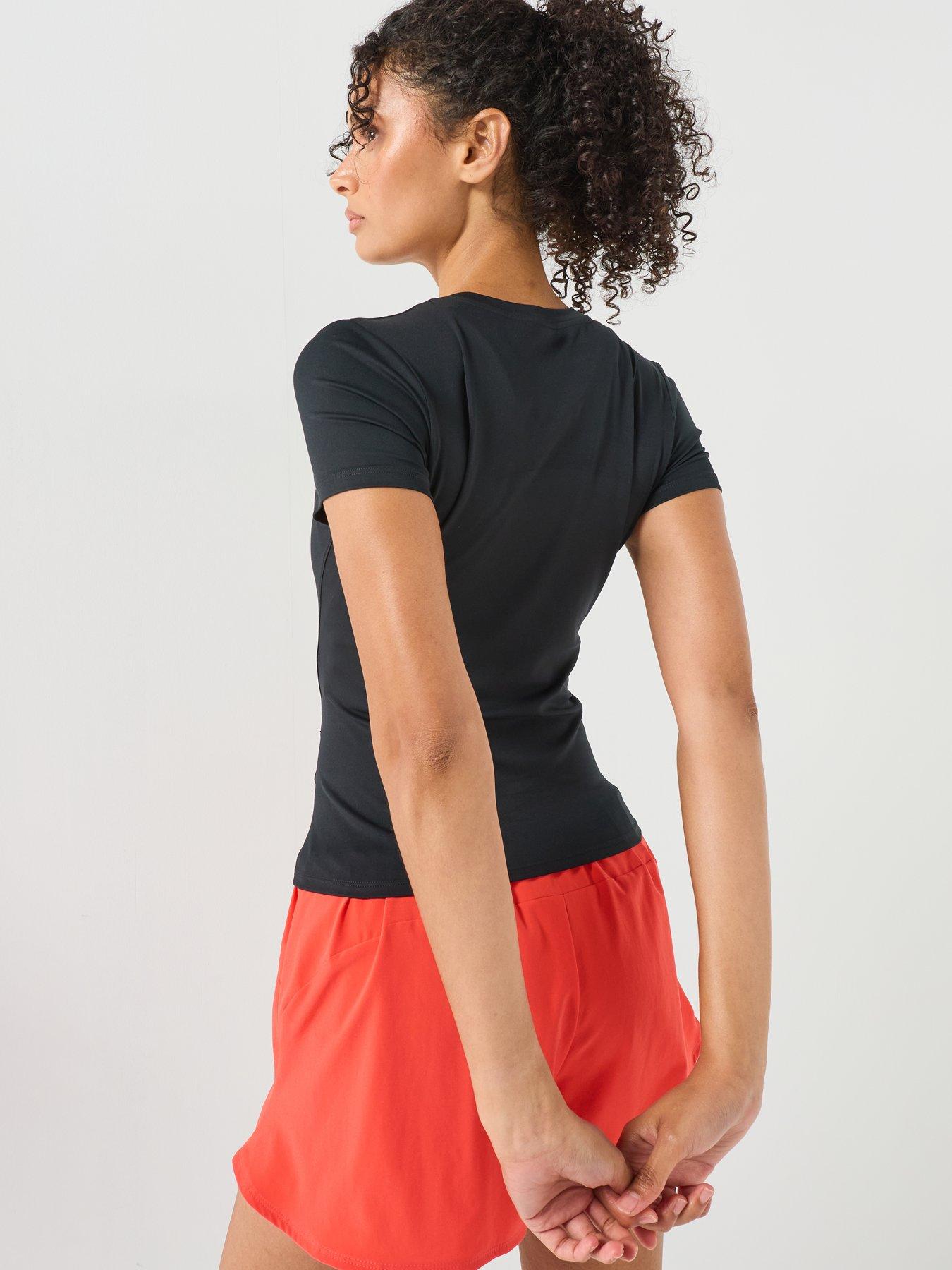 Image 2 of 5 of Nike Womens Training One Fitted T-Shirt - Black/White