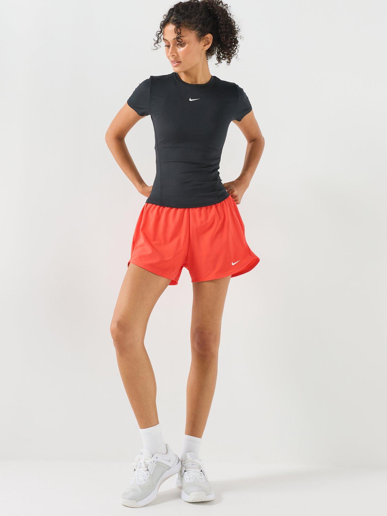Image 3 of 5 of Nike Womens Training One Fitted T-Shirt - Black/White