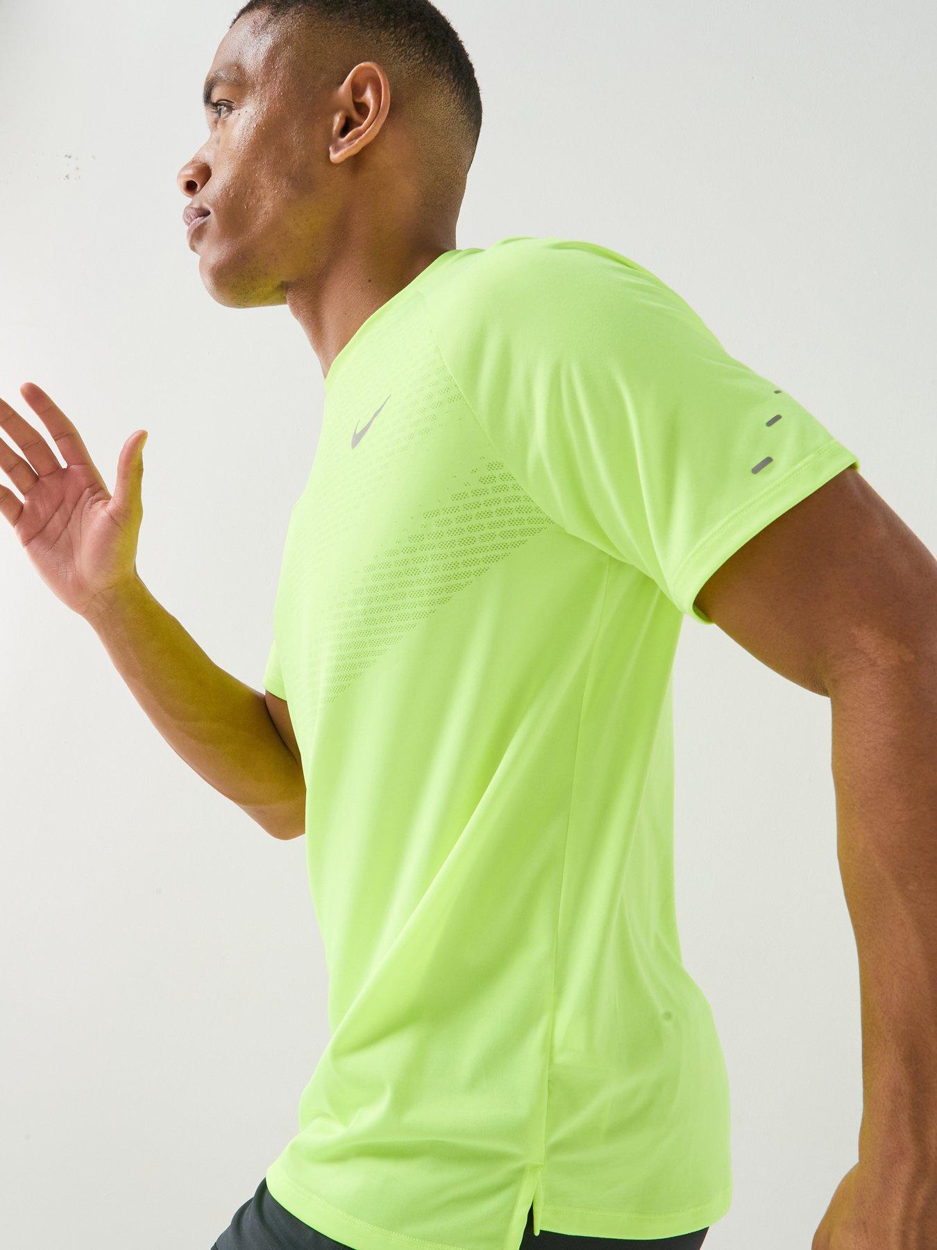 Nike Mens Running Stride Dri-FIT ADV Short Sleeve Top - Yellow