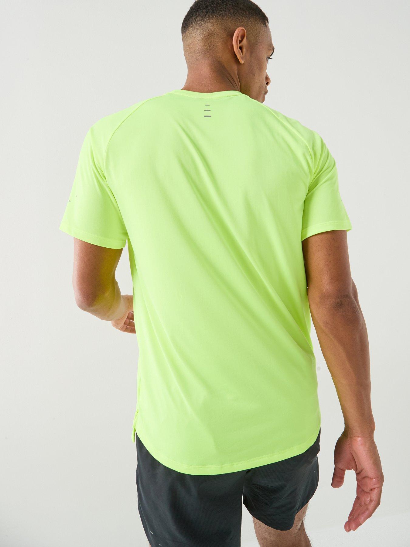 Image 2 of 7 of Nike Mens Running Stride Dri-FIT ADV Short Sleeve Top - Yellow