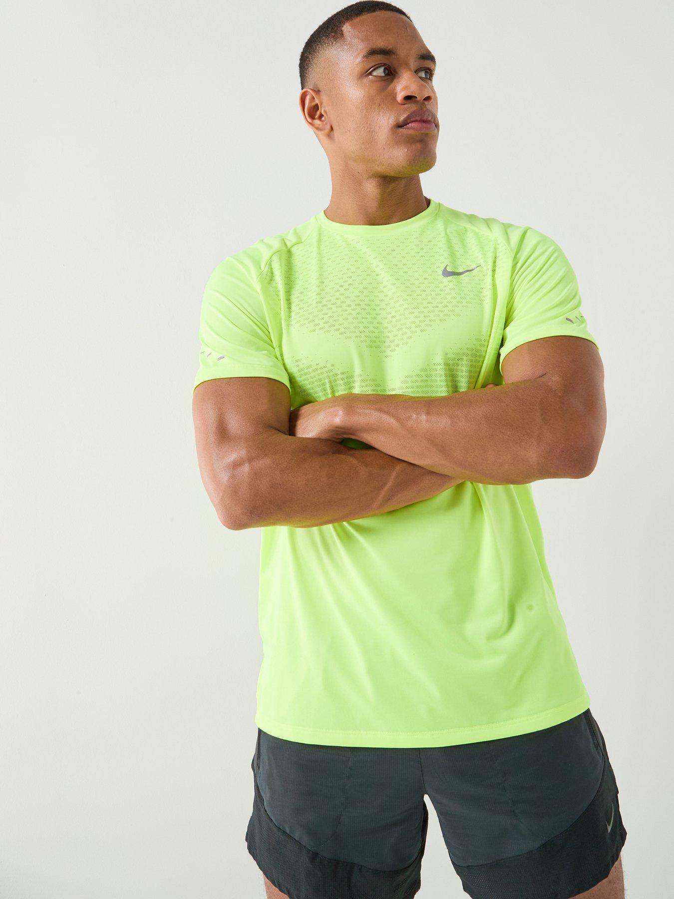 Image 6 of 7 of Nike Mens Running Stride Dri-FIT ADV Short Sleeve Top - Yellow