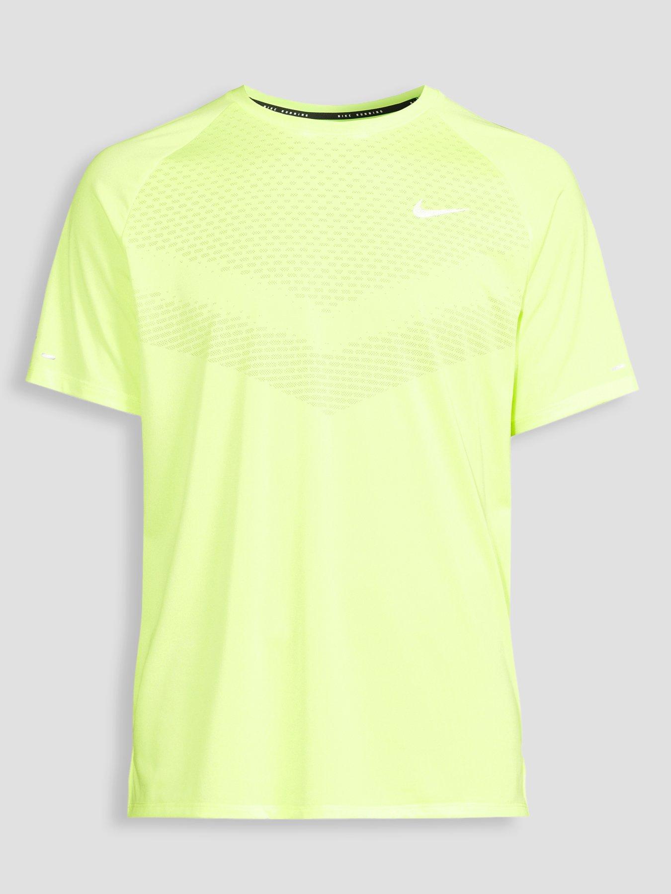 Image 7 of 7 of Nike Mens Running Stride Dri-FIT ADV Short Sleeve Top - Yellow