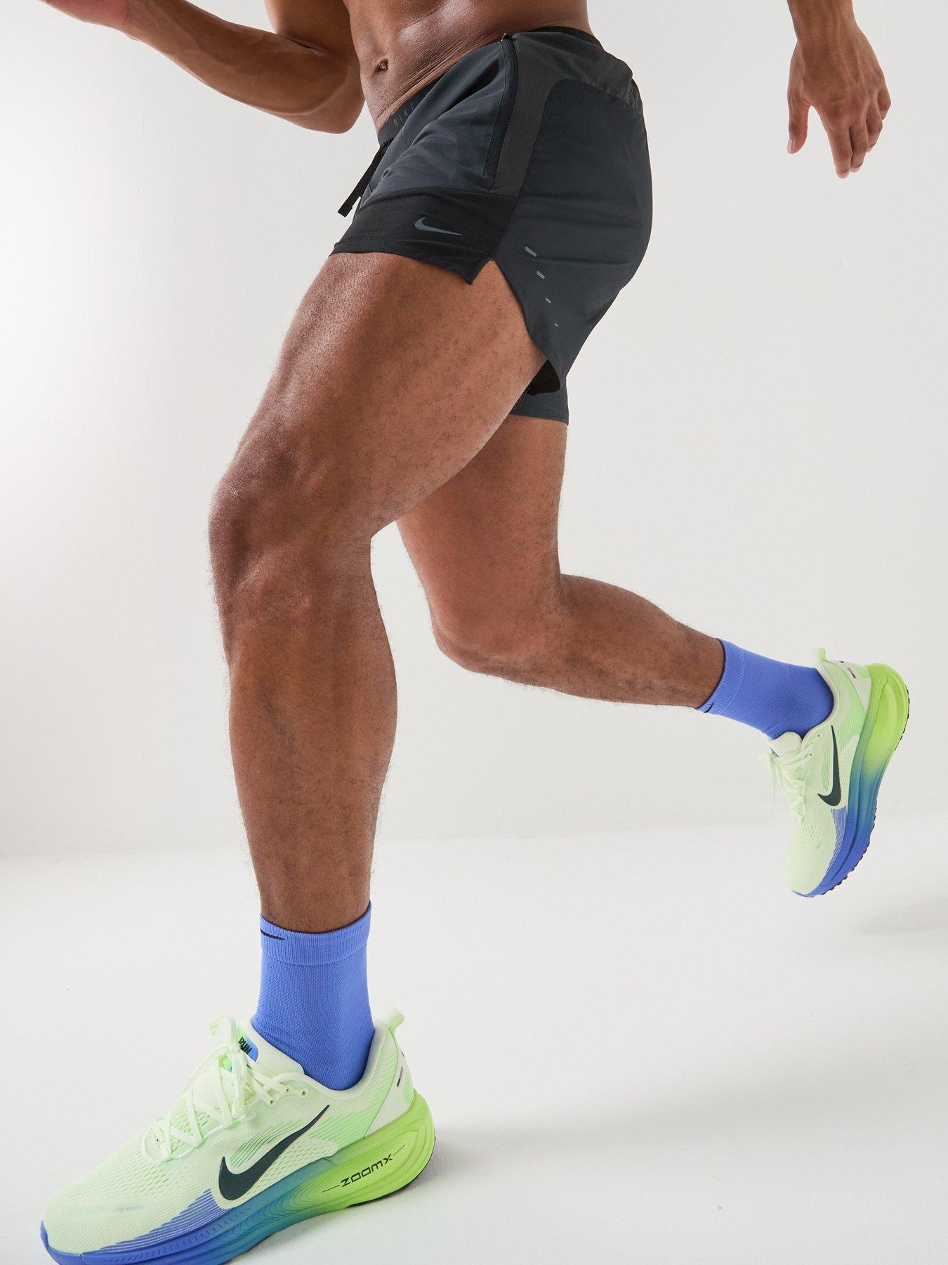 Image 1 of 6 of Nike Mens Running Stride Dri-FIT 5 Inch Brief Lined Shorts - Black