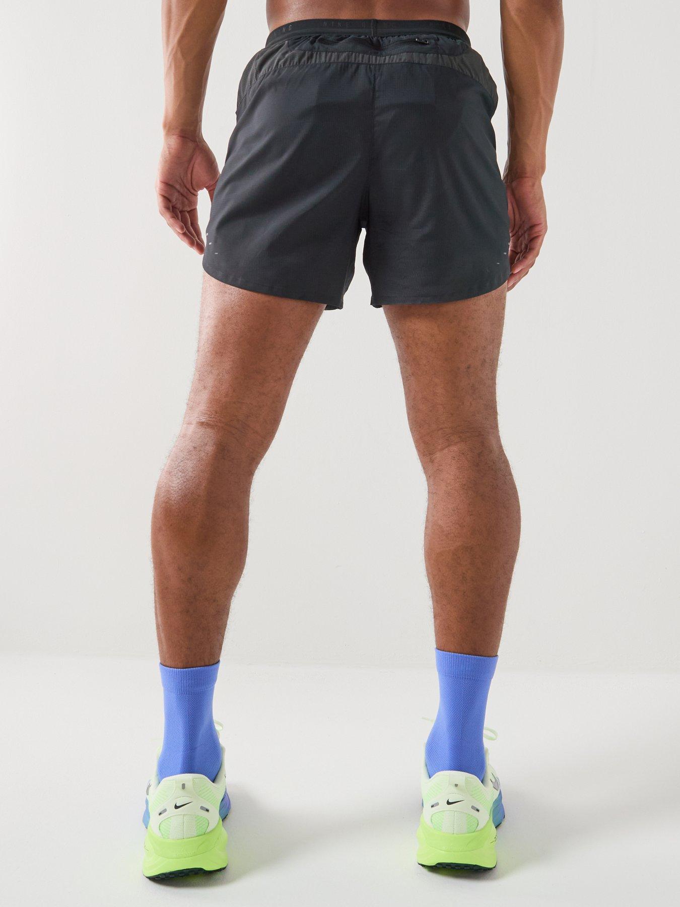 Image 2 of 6 of Nike Mens Running Stride Dri-FIT 5 Inch Brief Lined Shorts - Black
