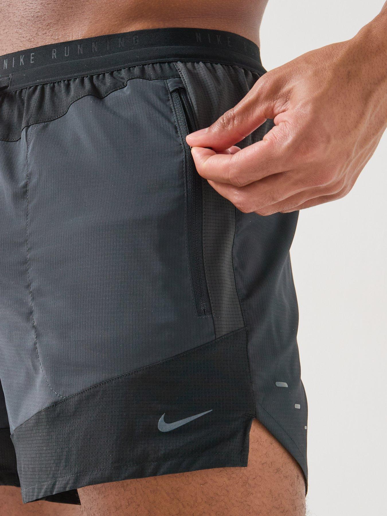 Image 4 of 6 of Nike Mens Running Stride Dri-FIT 5 Inch Brief Lined Shorts - Black