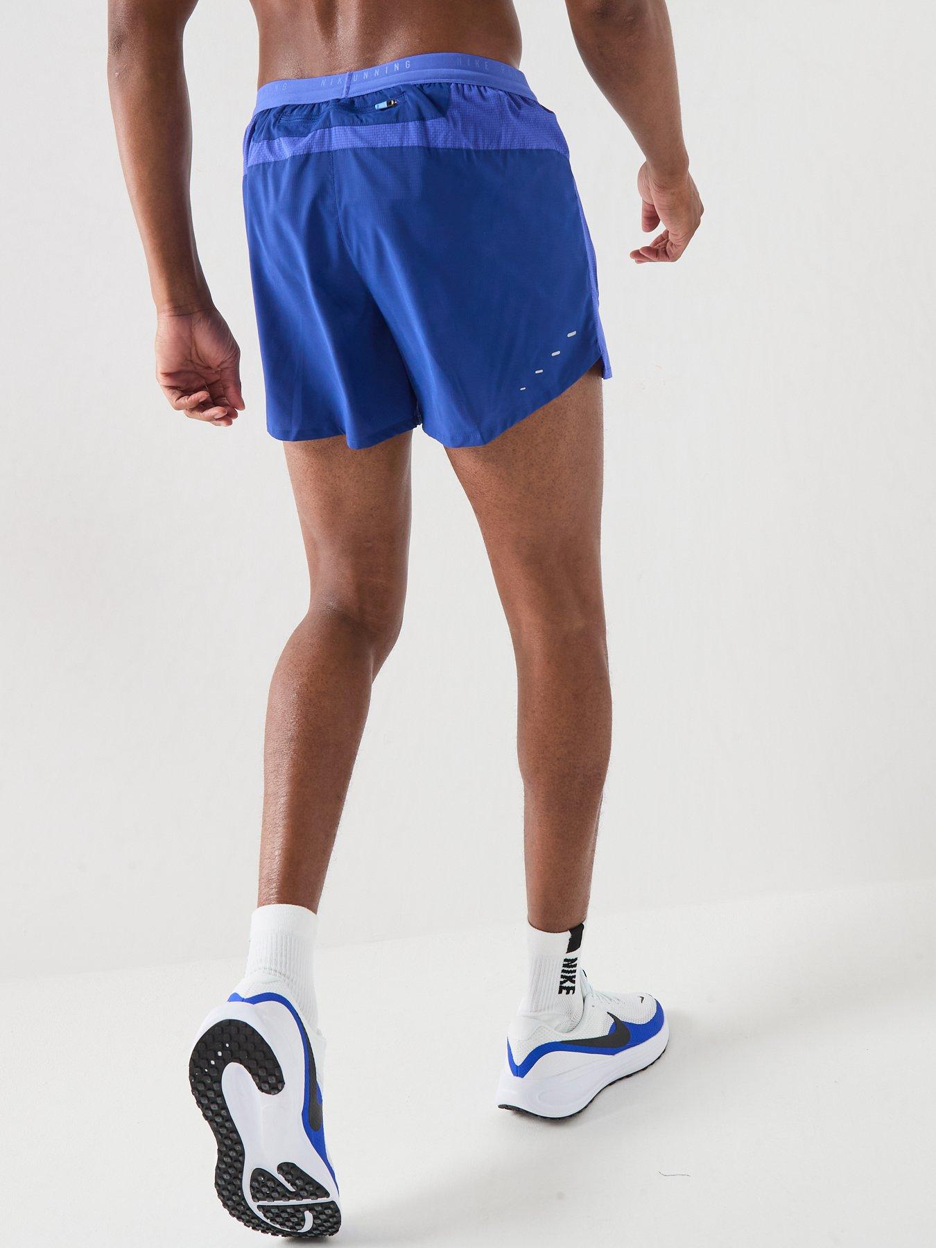 Image 2 of 7 of Nike Mens Running Stride Dri-FIT 5 Inch Brief Lined Shorts - Blue