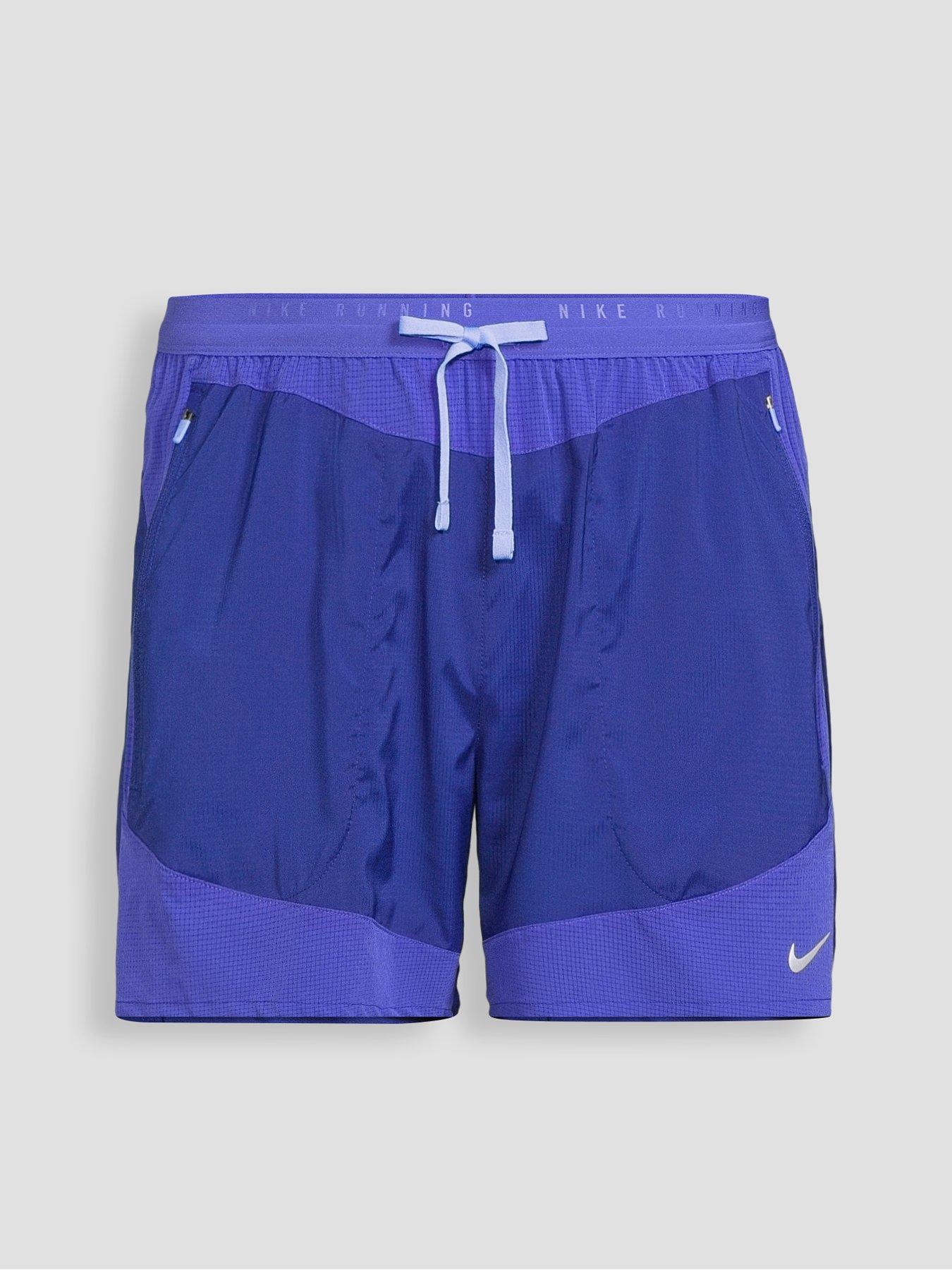 Image 7 of 7 of Nike Mens Running Stride Dri-FIT 5 Inch Brief Lined Shorts - Blue