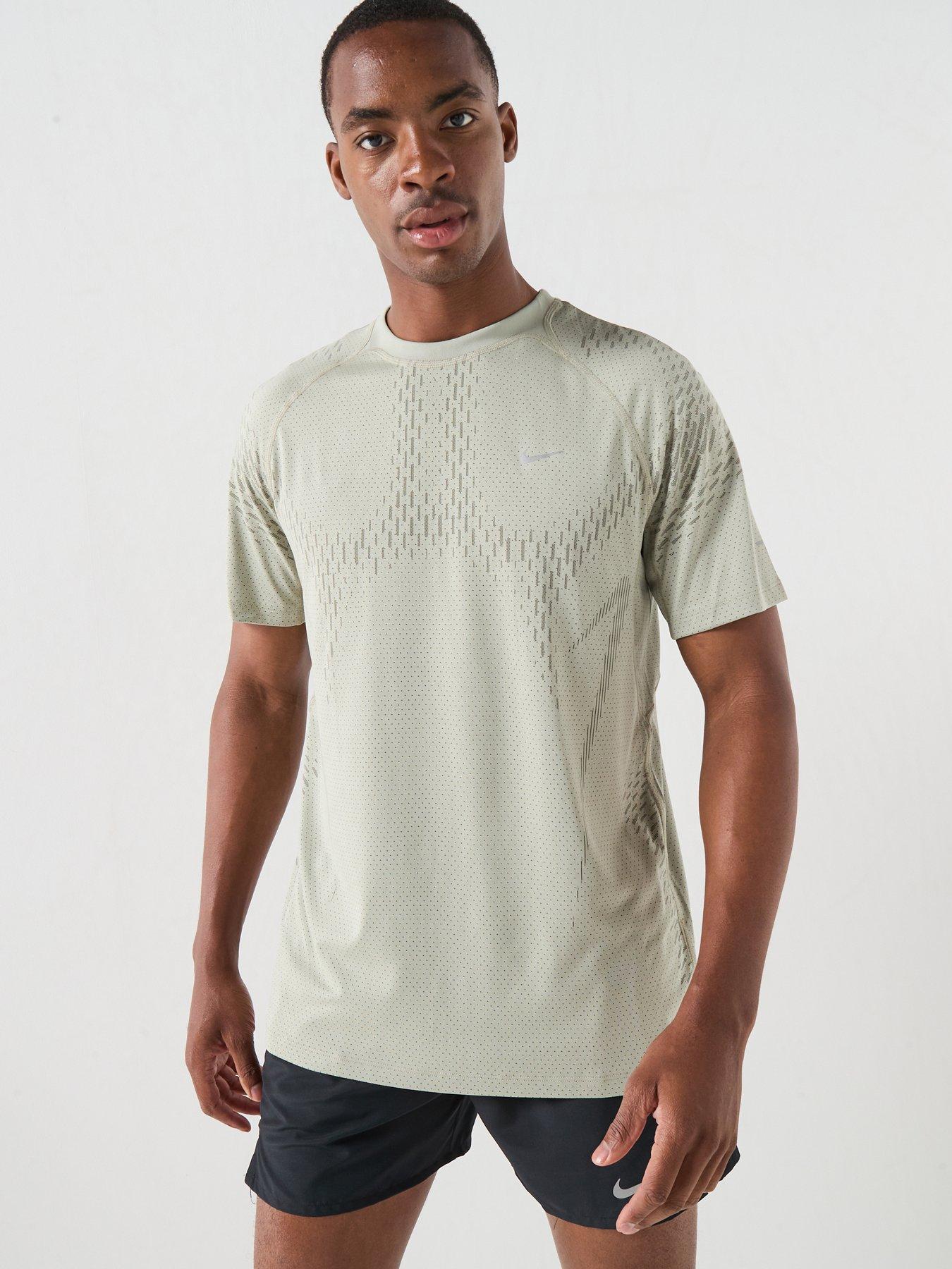 Nike Mens Running Stride Dri-FIT ADV Short Sleeve Top - Light Green