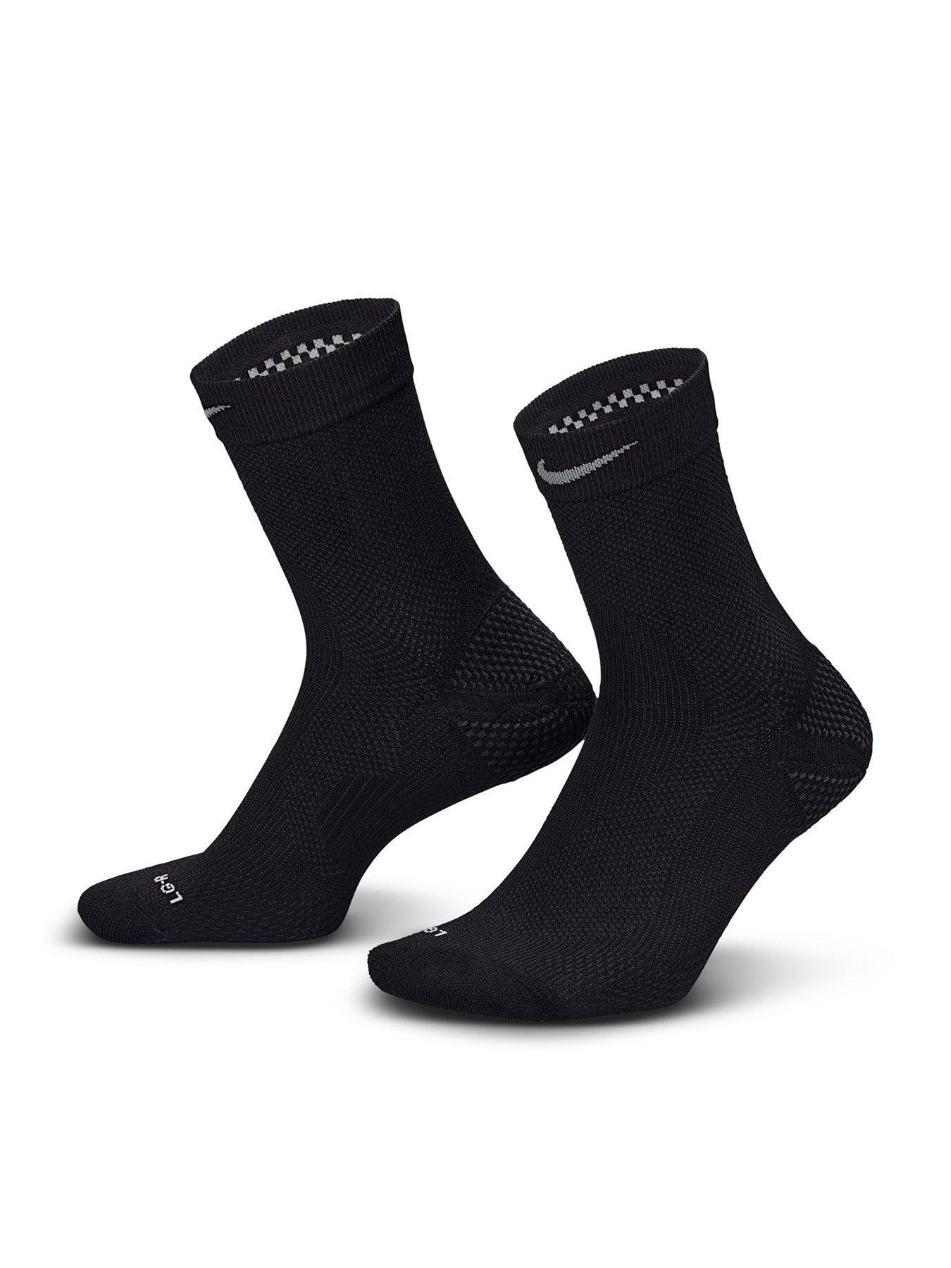 Nike Unisex Running Lightweight Micro Crew Socks (1 Pair) - Black