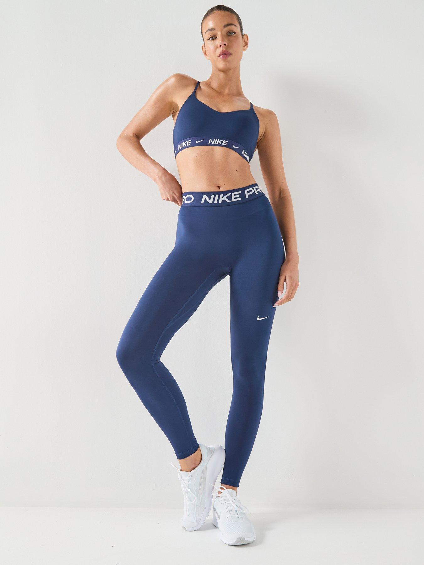 Image 3 of 5 of Nike Womens Training Padded Adjustable Sports Bra - Navy