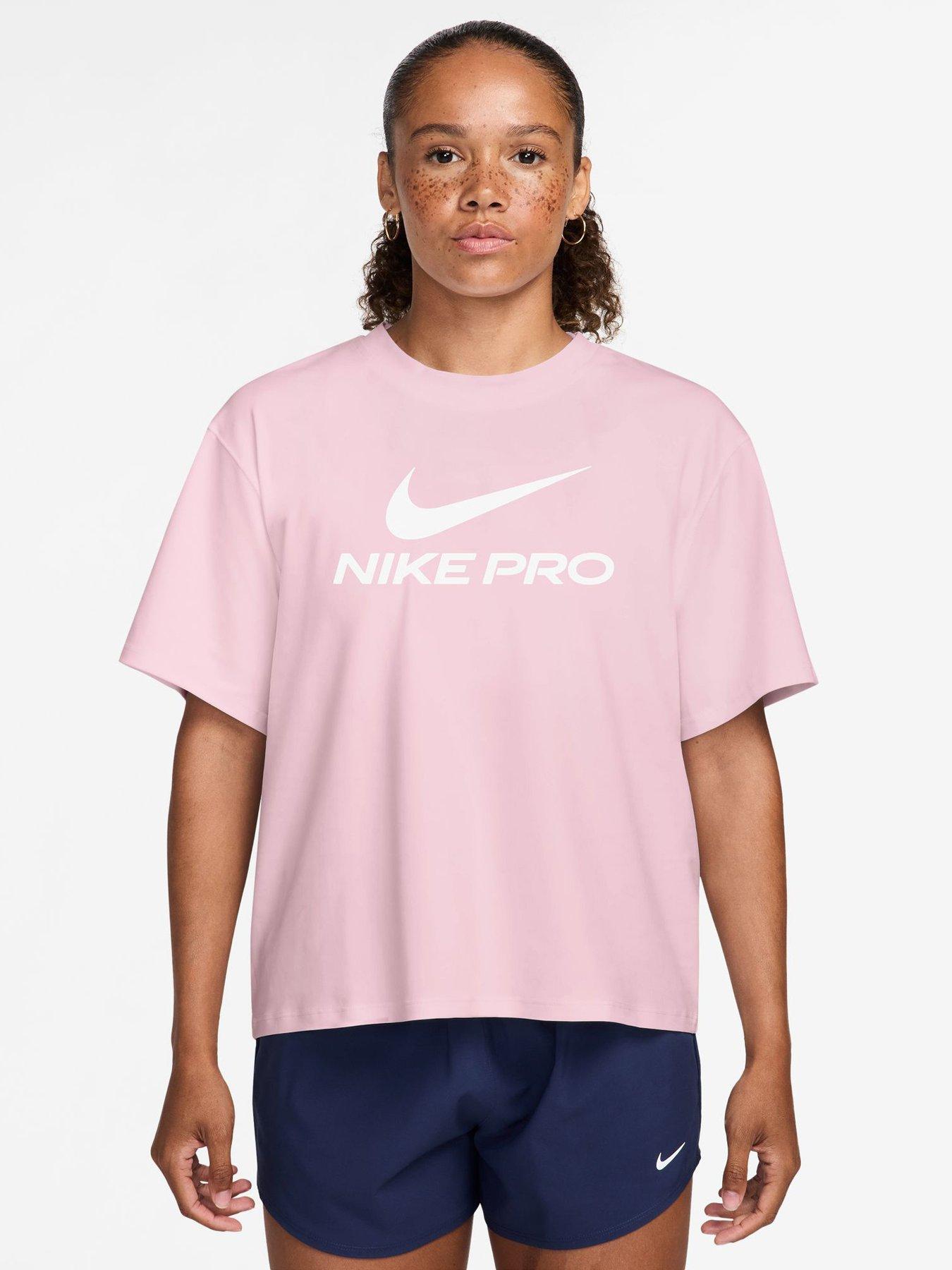 Nike Womens Training Pro 365 Dri-FIT Loose T-Shirt - Pink