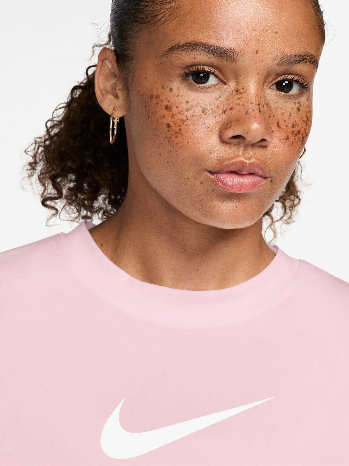 Image 3 of 3 of Nike Womens Training Pro 365 Dri-FIT Loose T-Shirt - Pink