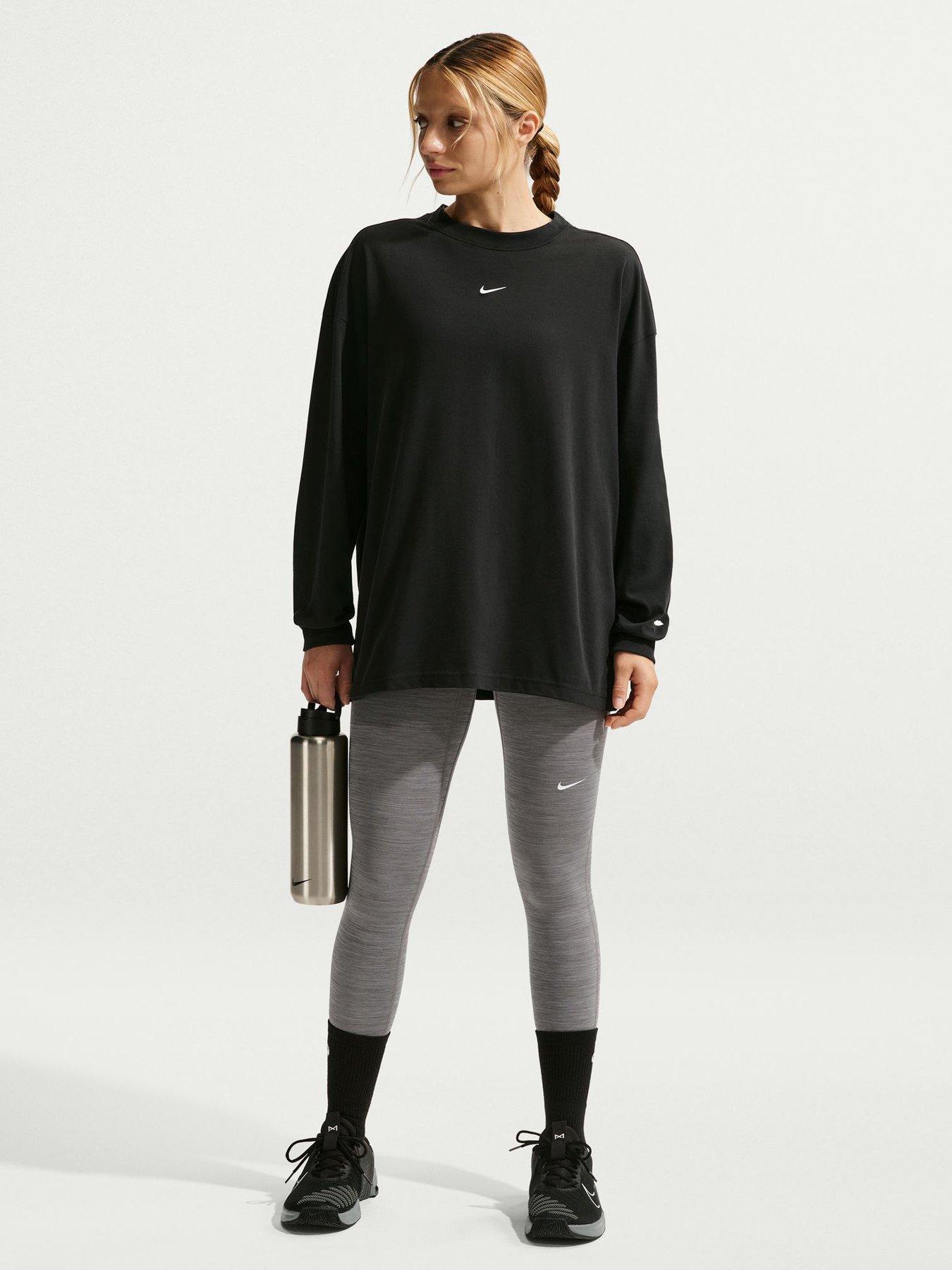 Image 3 of 5 of Nike Womens Pro 365 Dri-FIT Training Mid Rise Tights - Grey