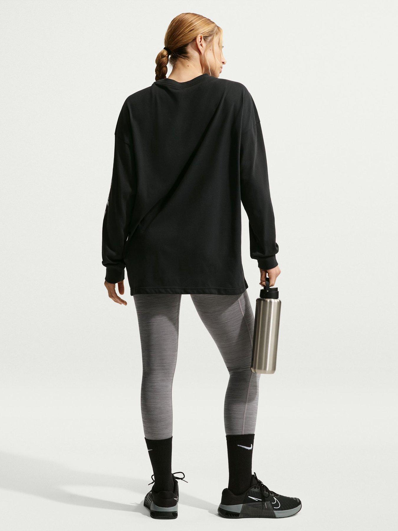 Image 4 of 5 of Nike Womens Pro 365 Dri-FIT Training Mid Rise Tights - Grey