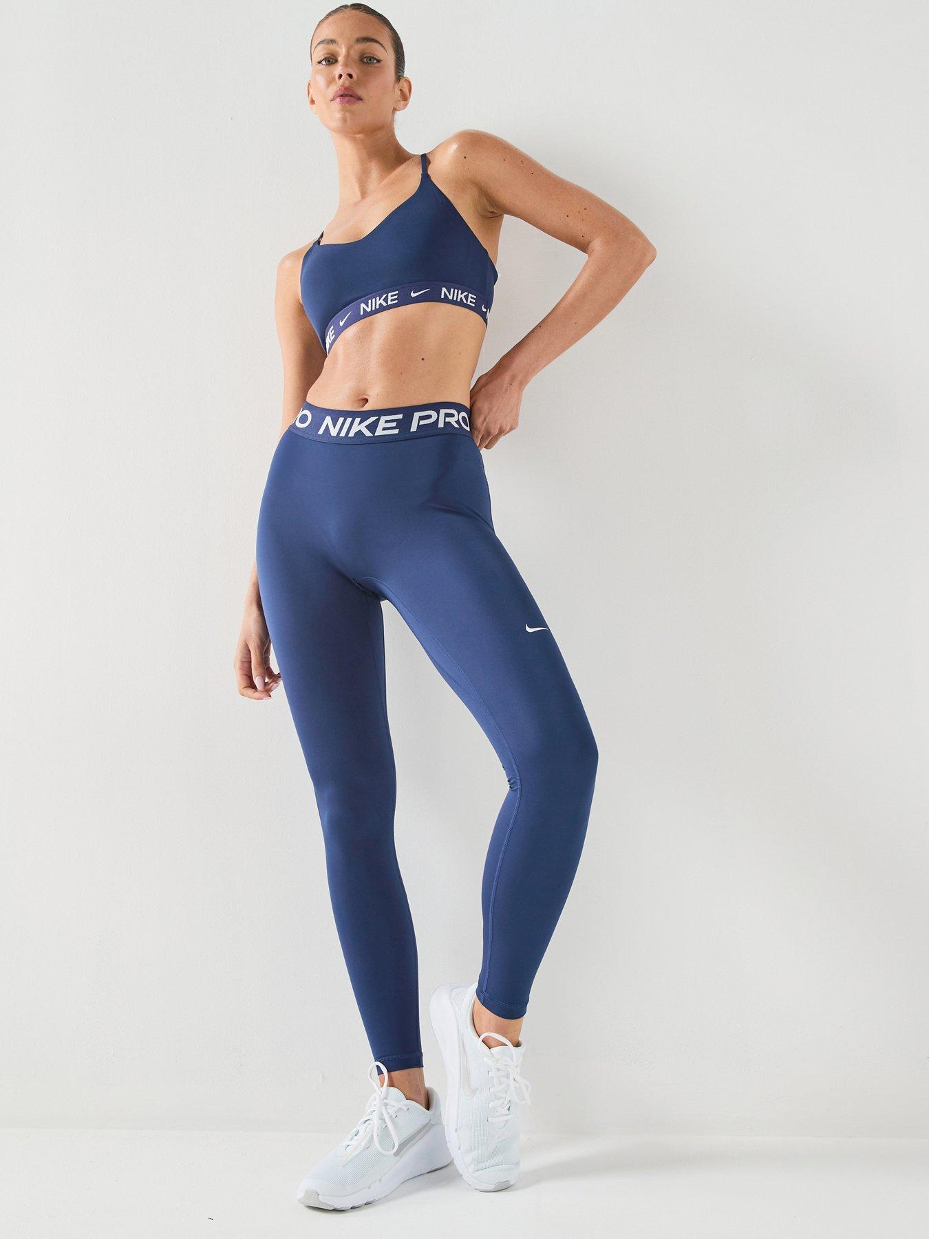 Image 1 of 6 of Nike Womens Pro 365 Dri-FIT Training Mid Rise Tights - Navy