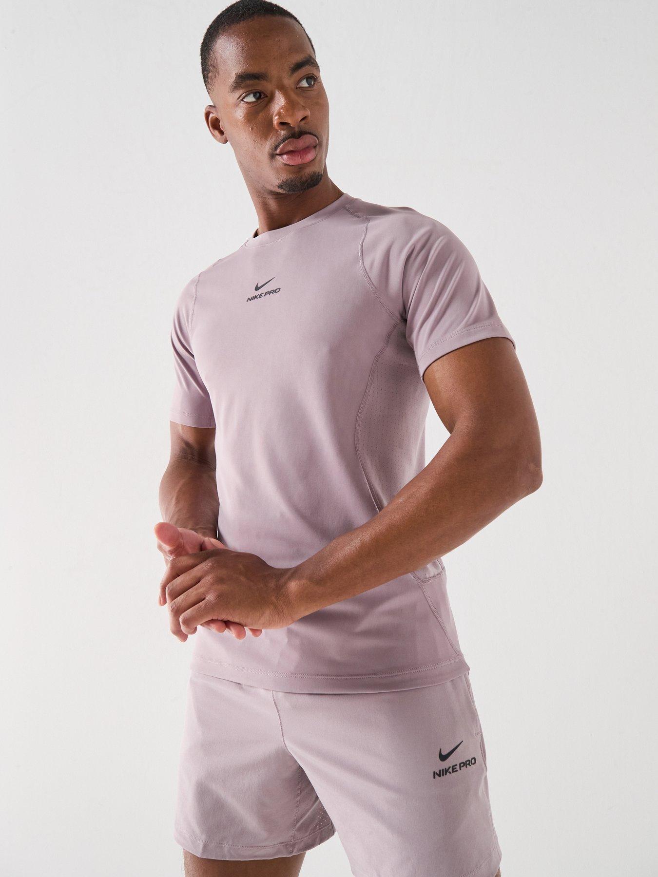 Image 1 of 7 of Nike Mens Training Dri-FIT Short Sleeve Top - Light Purple