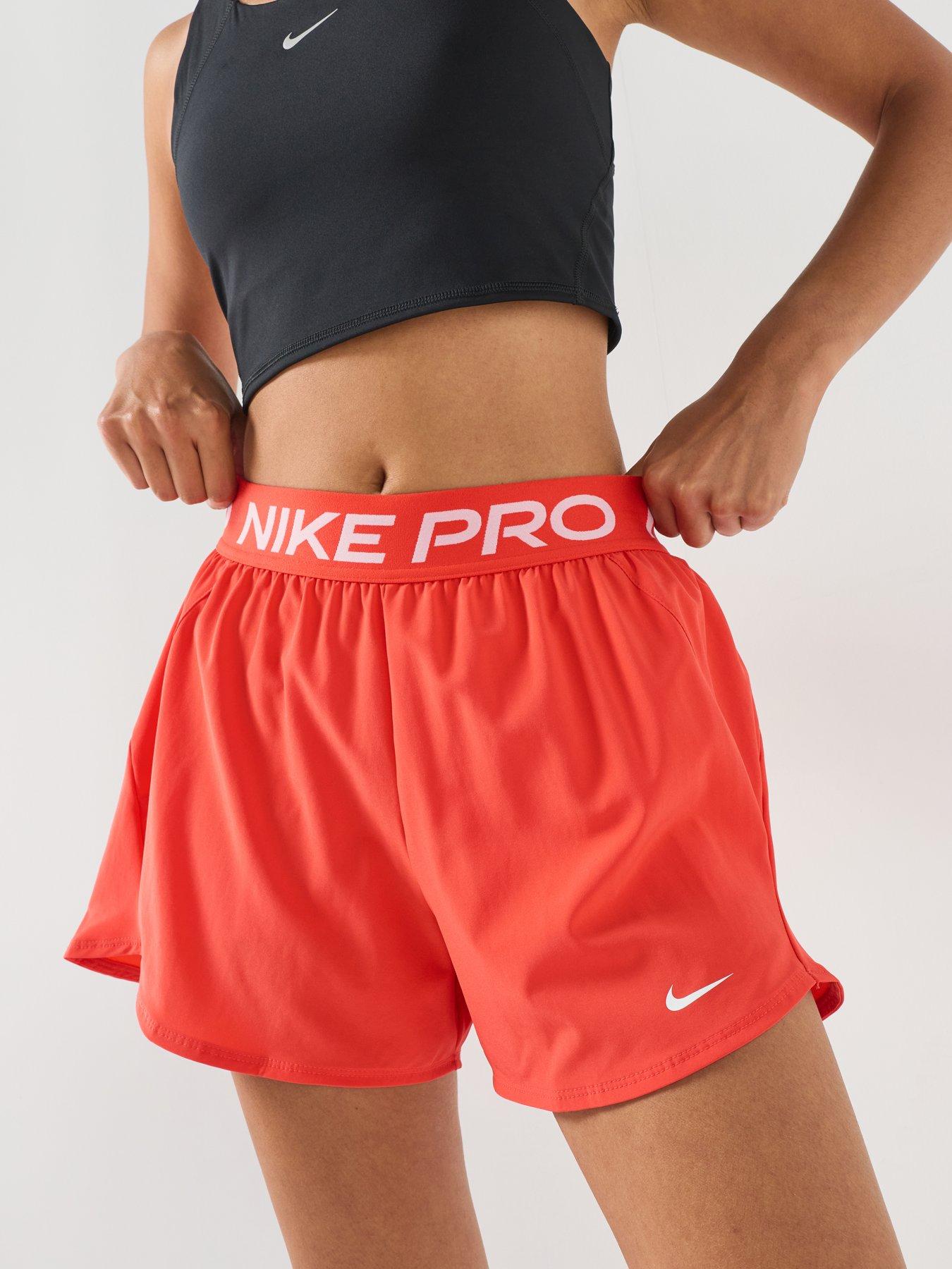 Nike Womens Training Pro 2 In 1 Shorts - Red