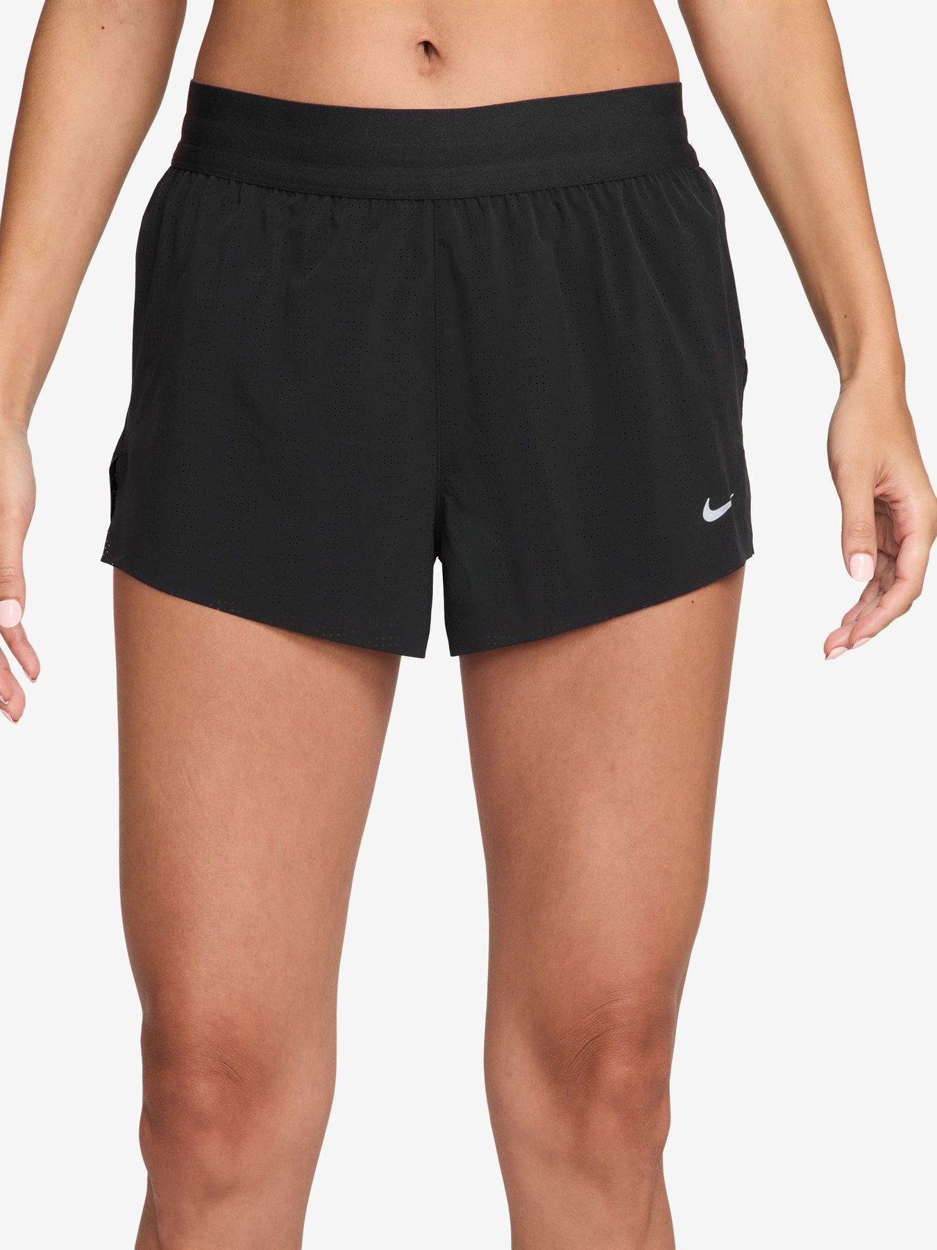 Nike Womens Running Breathe Brief Lined Running Shorts - Black