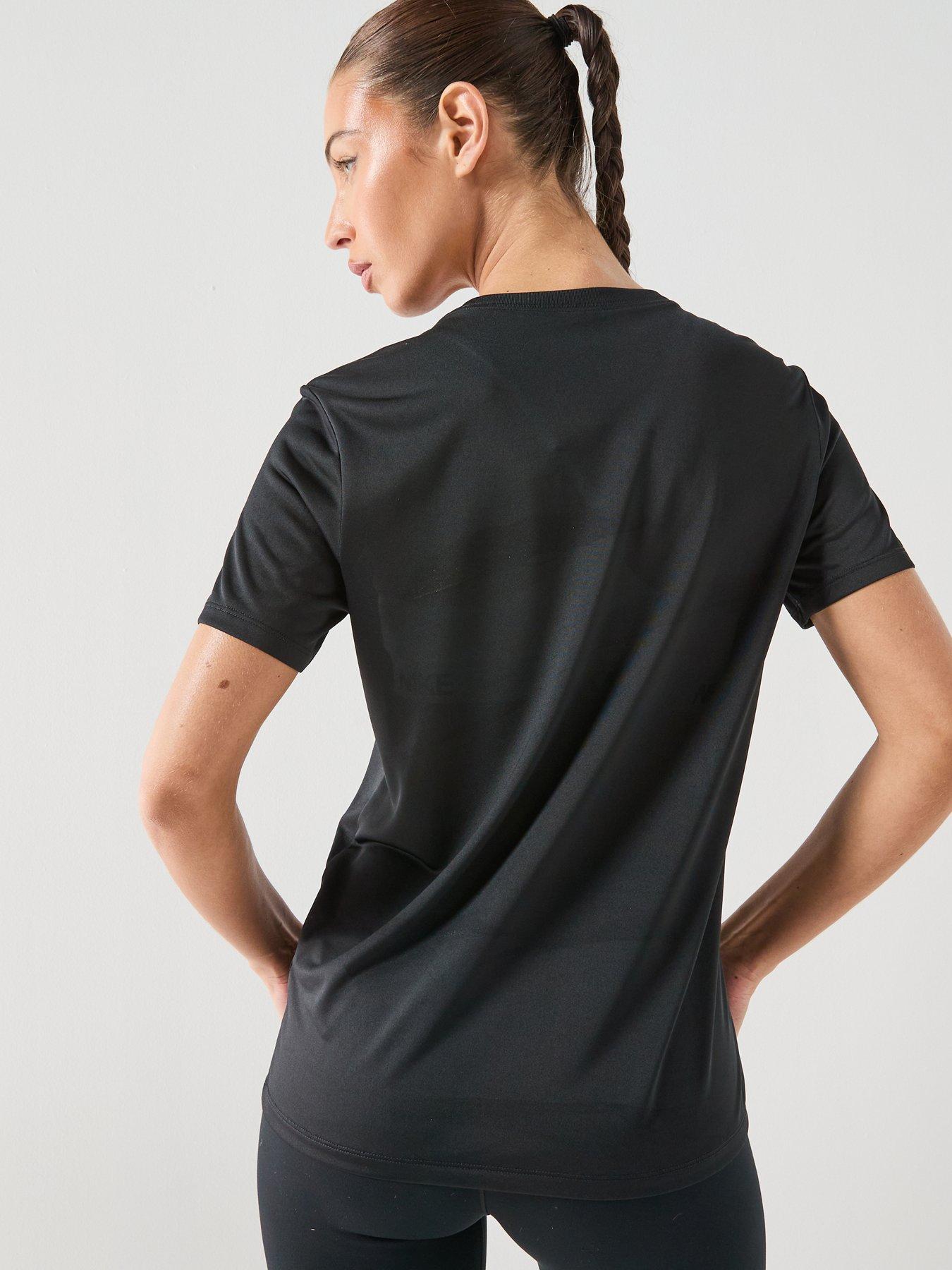 Image 2 of 5 of Nike Womens Training Dri-FIT T-Shirt - Black/White