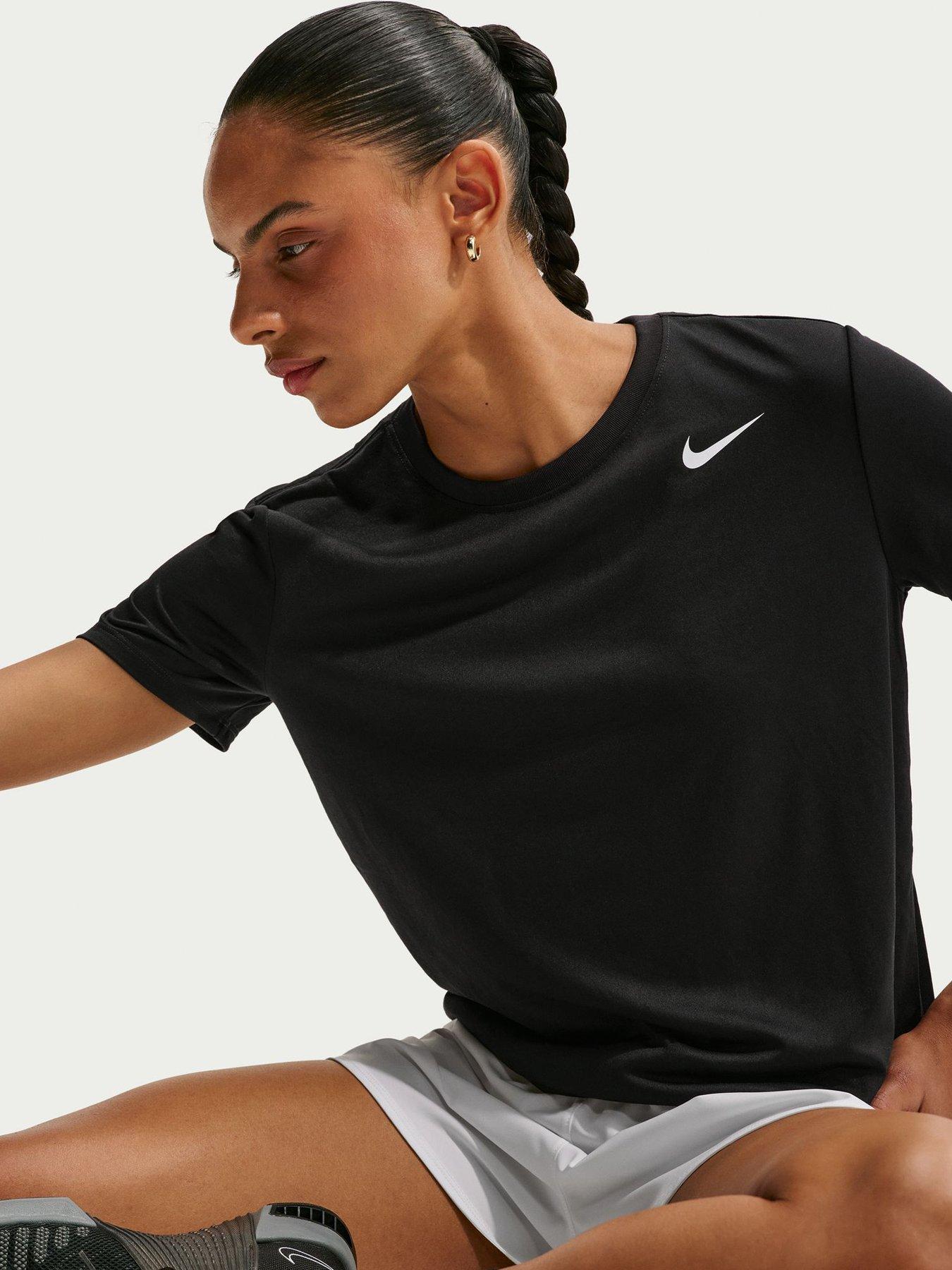 Image 5 of 5 of Nike Womens Training Dri-FIT T-Shirt - Black/White