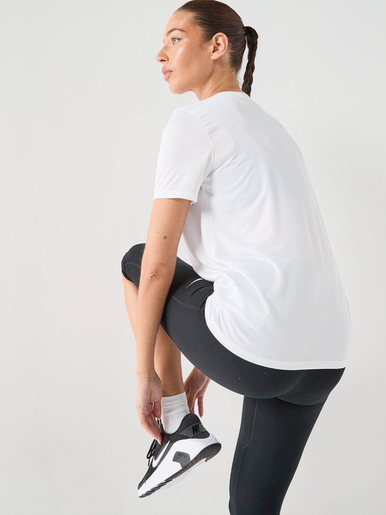 Image 2 of 5 of Nike Womens Training Dri-FIT T-Shirt - White