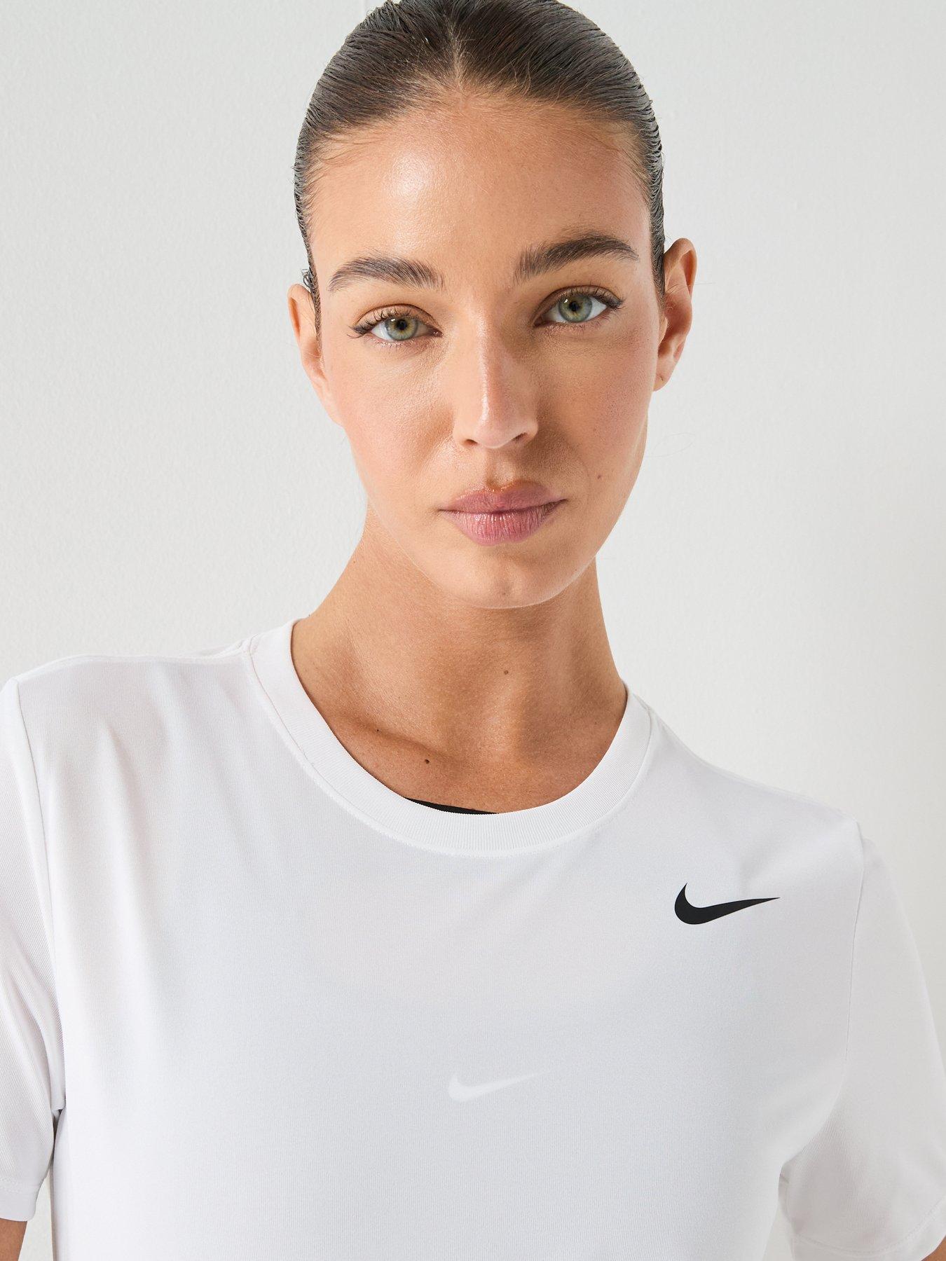 Image 4 of 5 of Nike Womens Training Dri-FIT T-Shirt - White