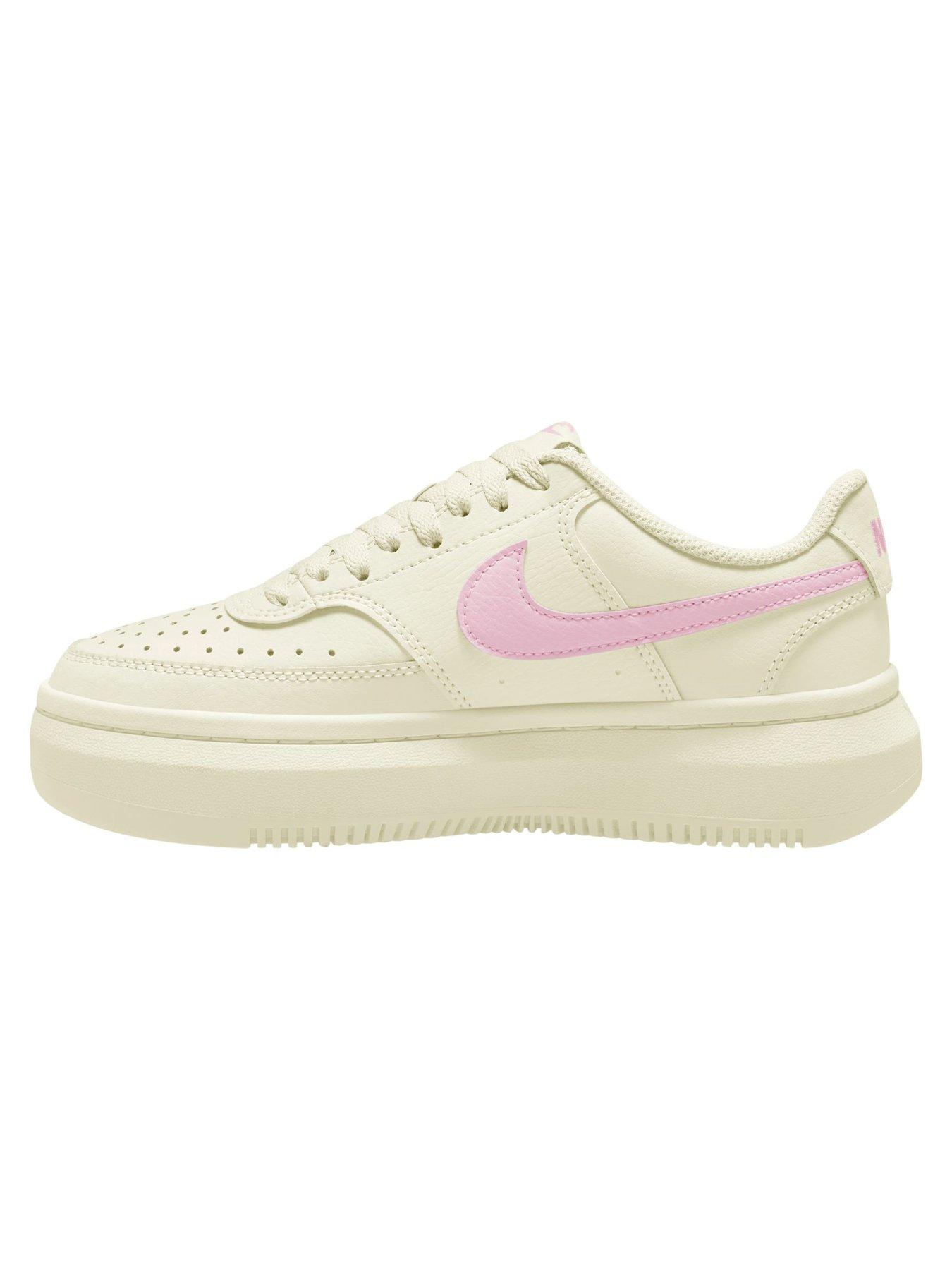 Image 4 of 4 of Nike Womens Court Vision Alta Trainers - White