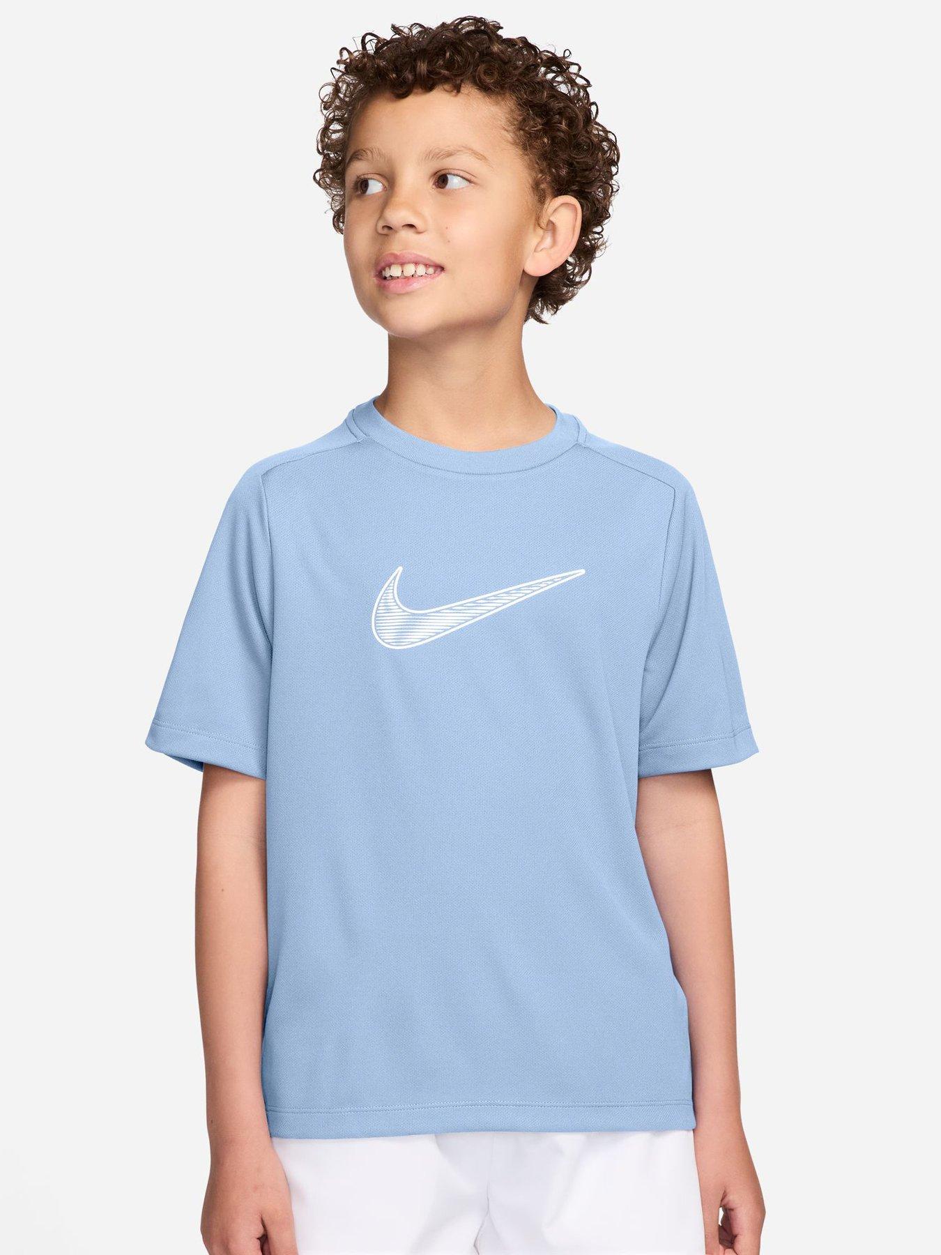 Image 1 of 3 of Nike Junior Boys Training Dri-FIT Short Sleeve Top - Blue