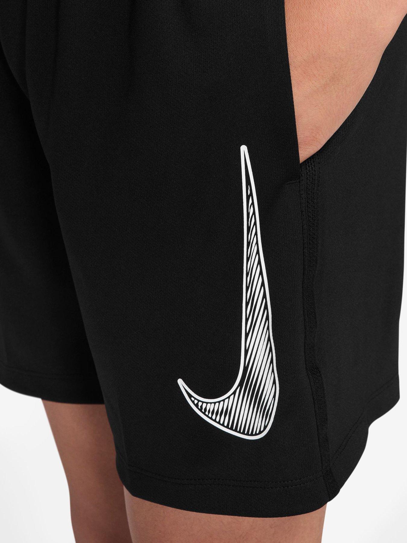 Image 3 of 6 of Nike Junior Boys Training Dri-FIT Shorts - Black