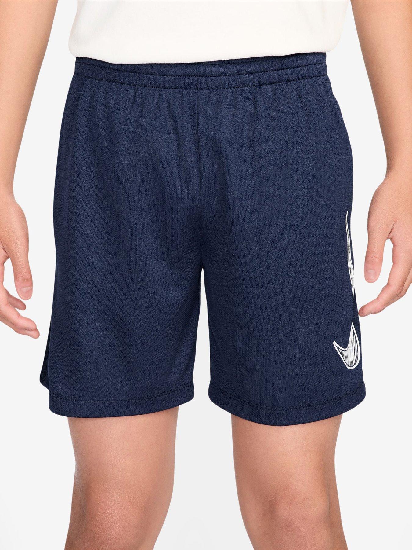 nike-junior-boys-training-dri-fit-shorts-navyfront
