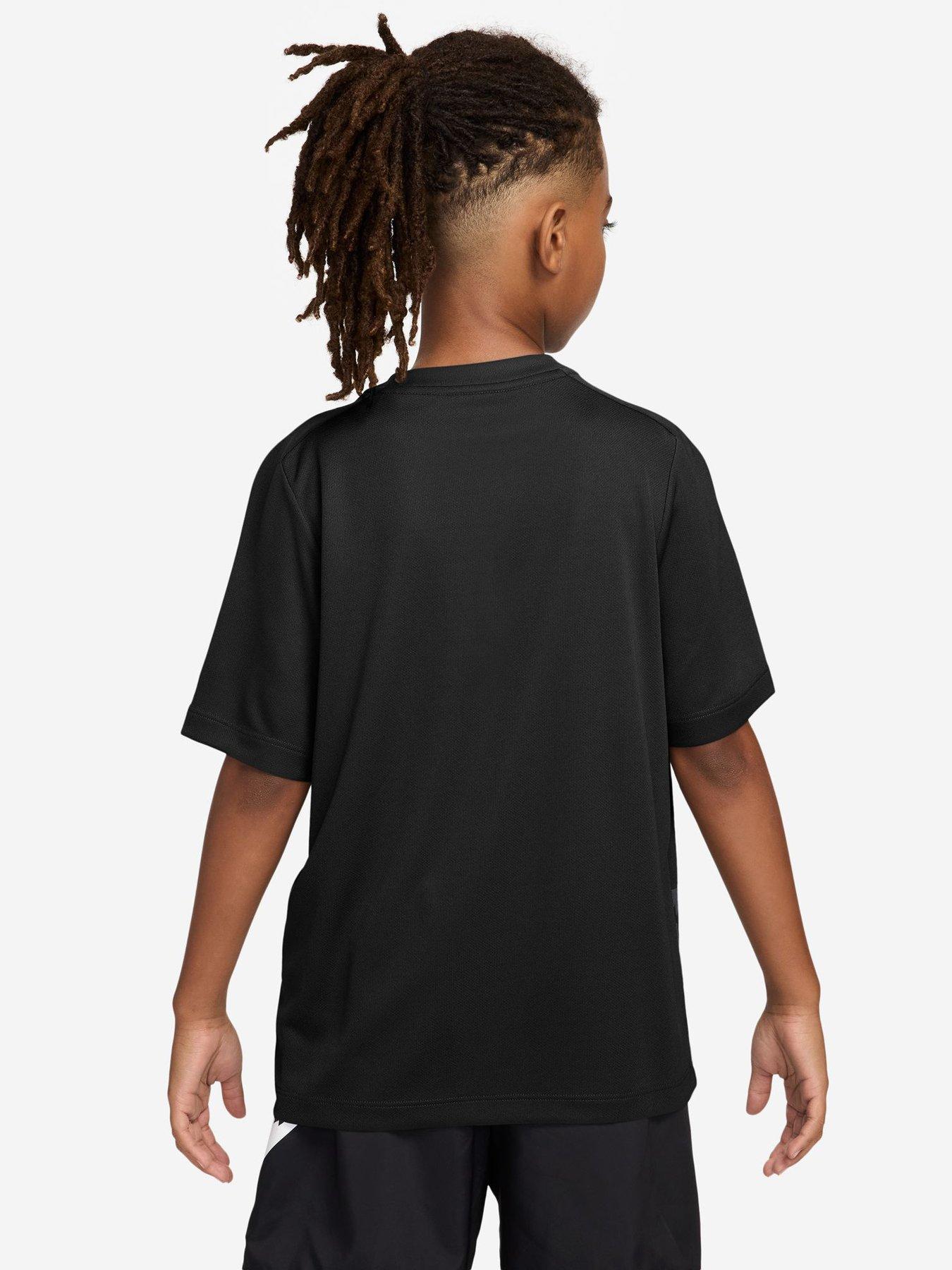 Image 2 of 3 of Nike Junior Boys Training Dri-FIT Short Sleeve Graphic Top - Black