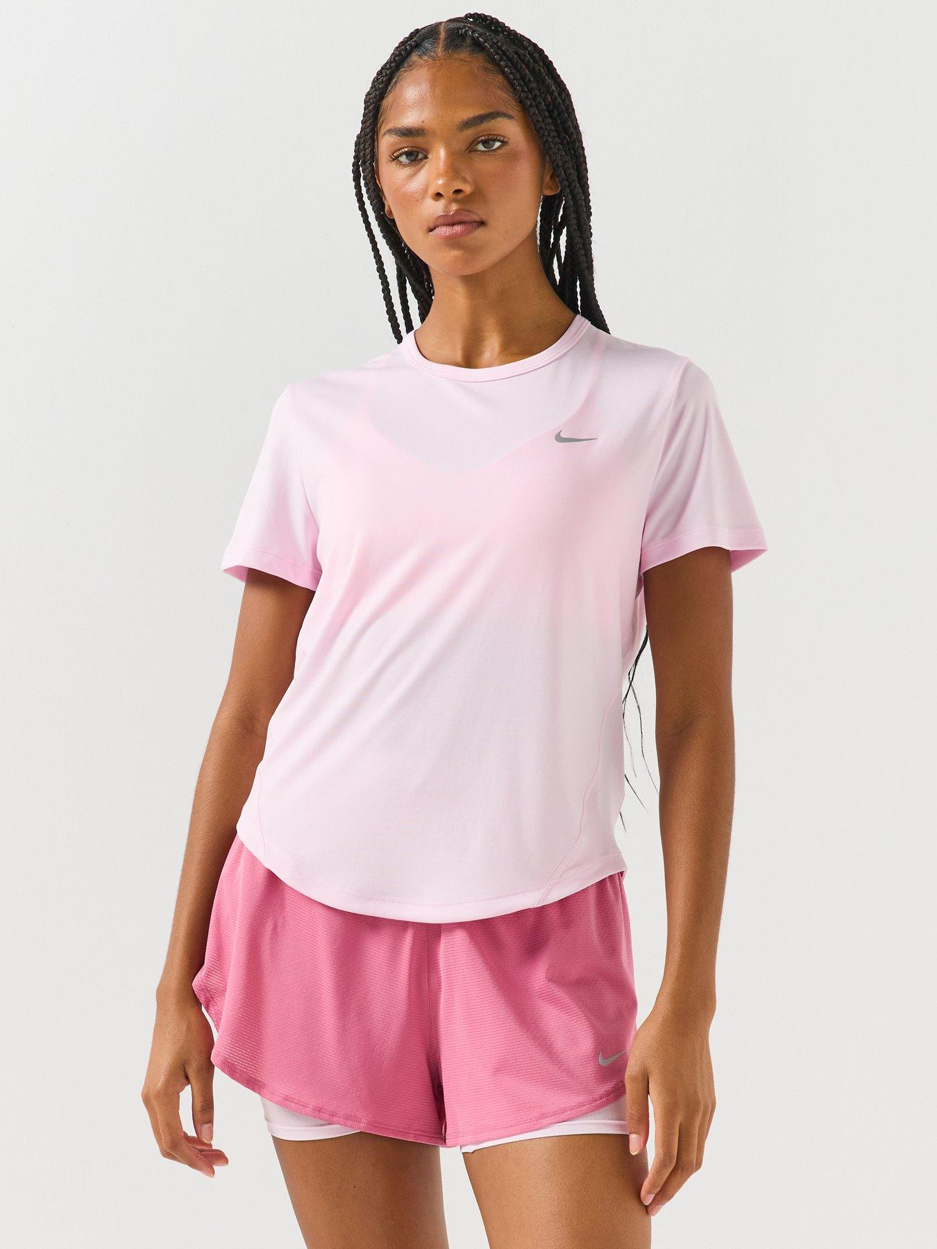 Nike Womens Running Dri-FIT Short Sleeve Top - Pink