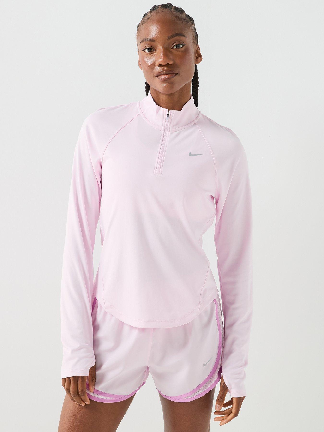 Nike Womens Running Dri-FIT 1/4 Zip Top - Pink