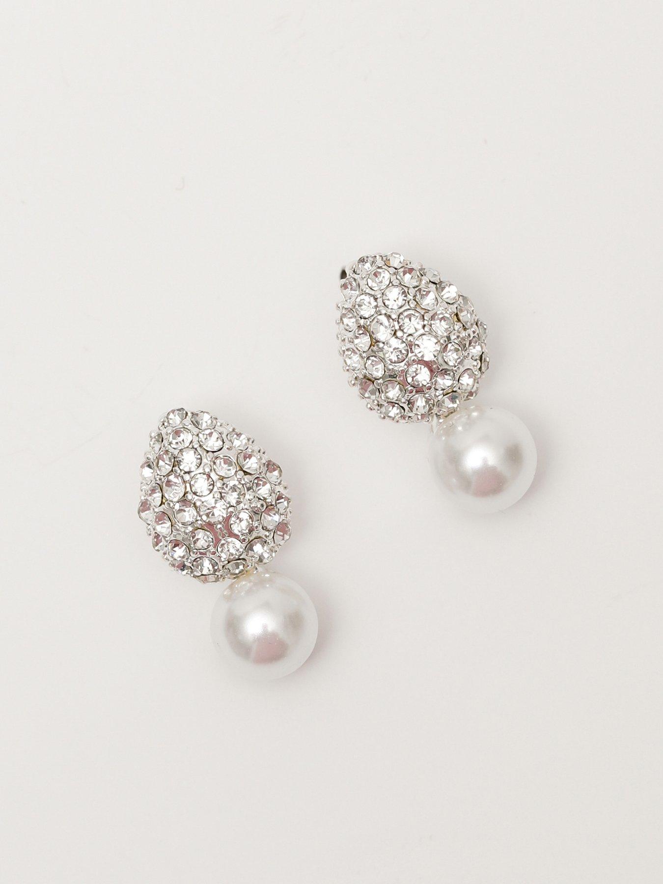 mood-mood-silver-crystal-dome-pearl-drop-small-earringsback