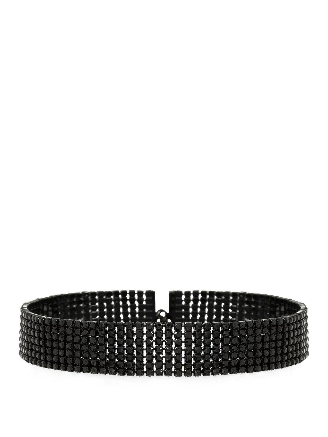 Image 1 of 4 of Mood Jet Crystal Statement Choker