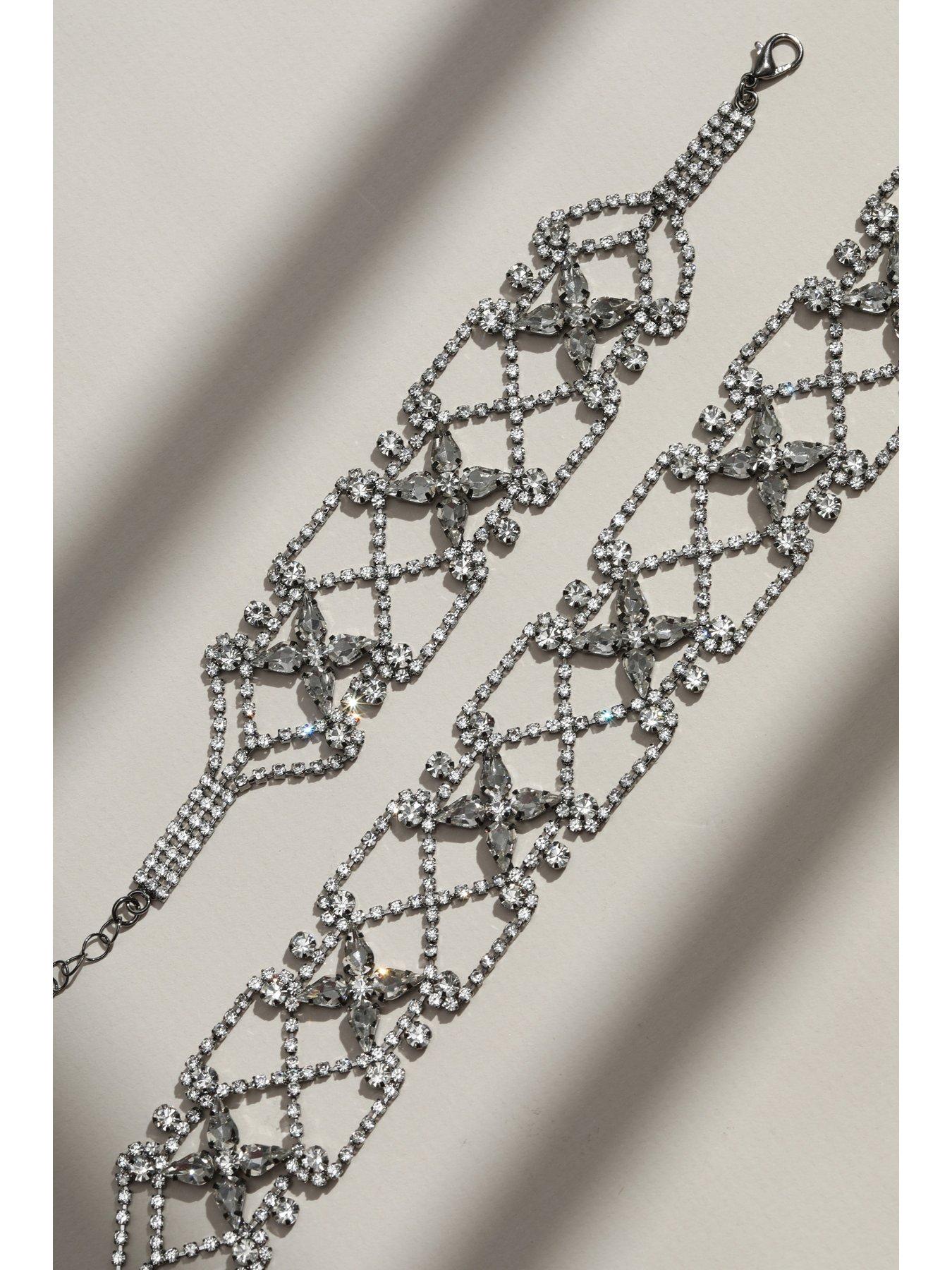 Image 5 of 5 of Mood Mood Hematite Crystal Lattice Choker