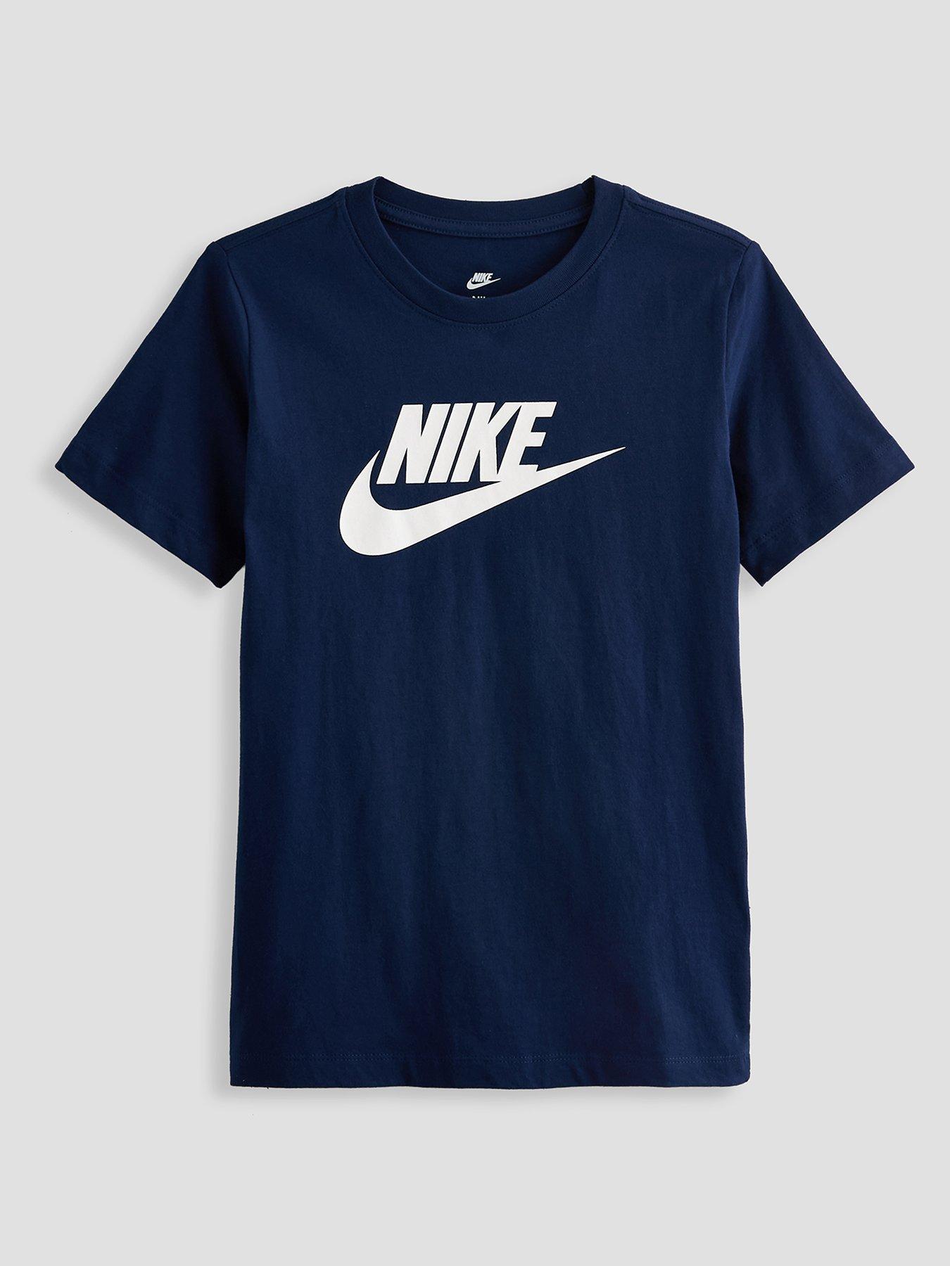 Nike Big Kids Sportswear Futura T-Shirt - Navy in Midnight Navy/White