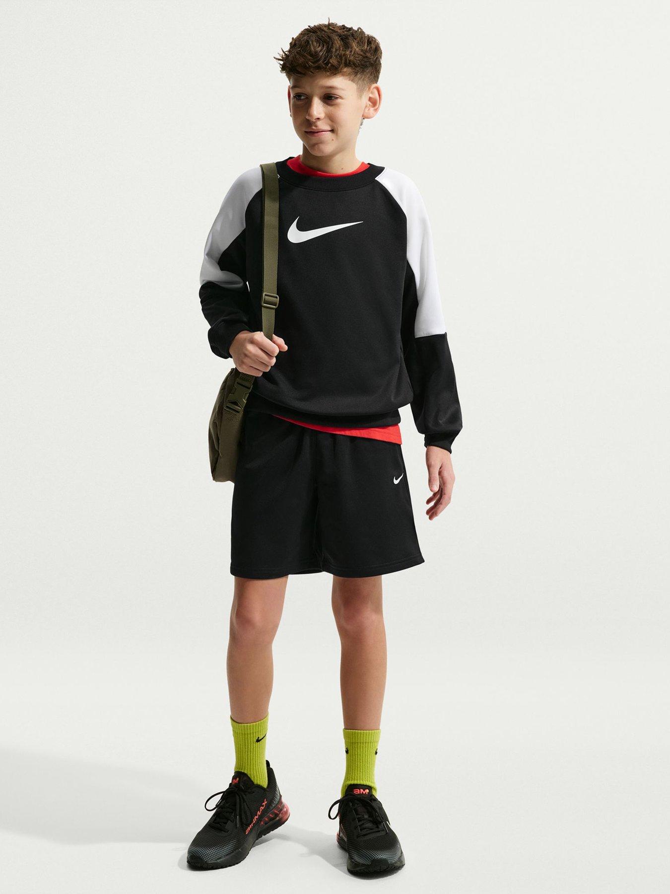 Nike Big Kids Sportswear Shorts Tracksuit Crew - Black