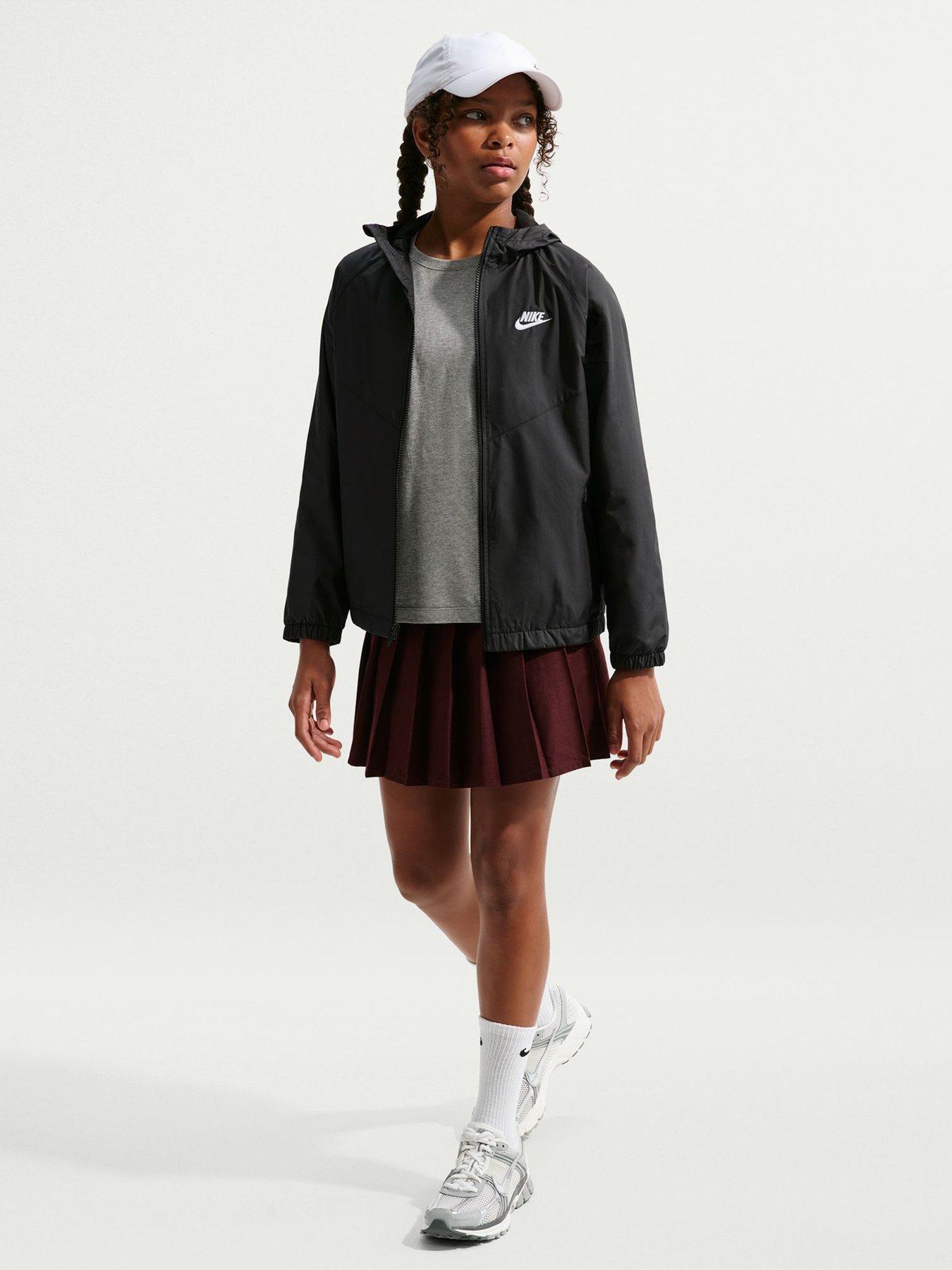 Nike Big Kids Sportswear Repel Hooded Jacket - Black in Black/Black/White